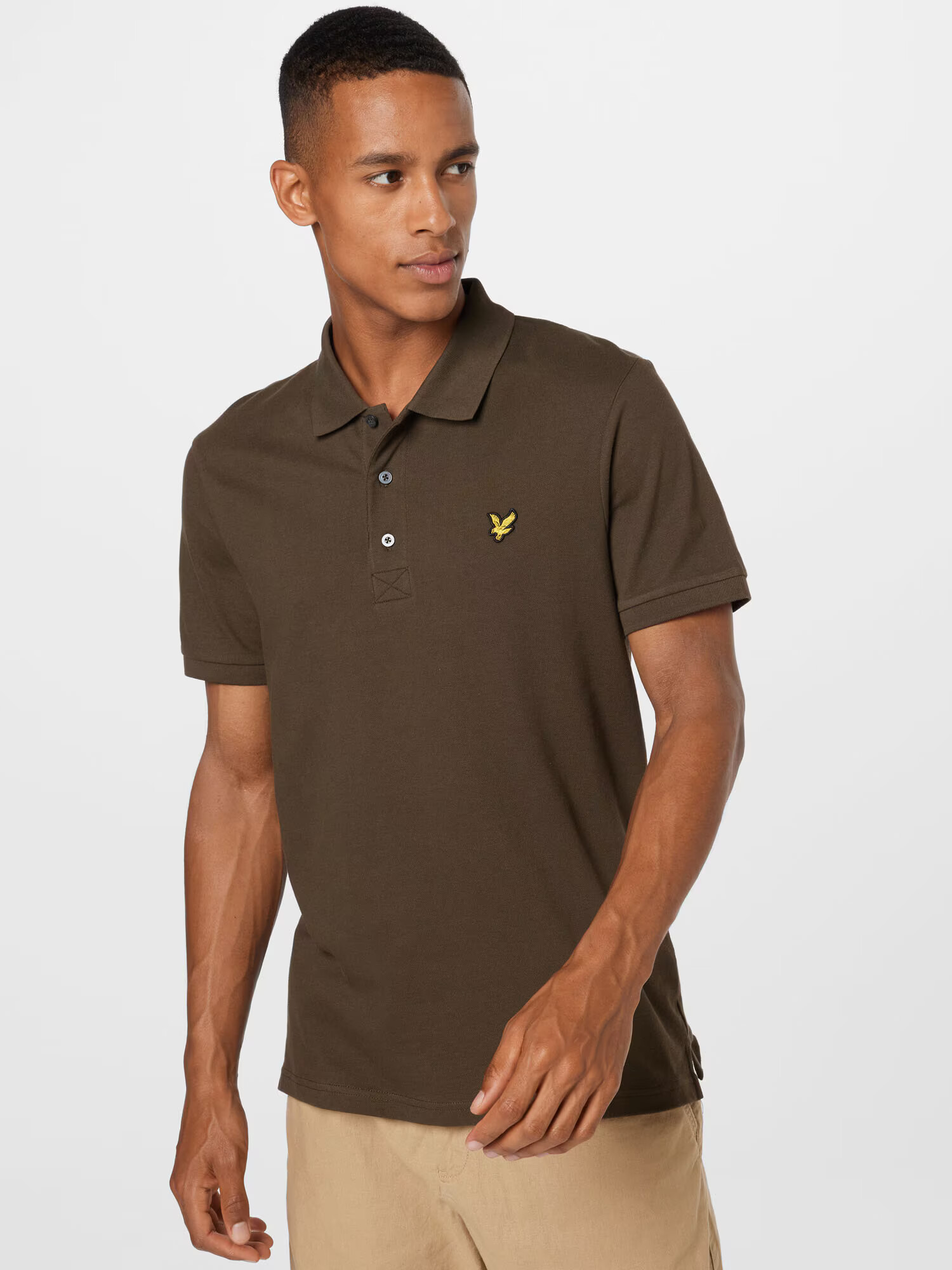 Lyle & Scott Tricou maro închis / galben - Pled.ro