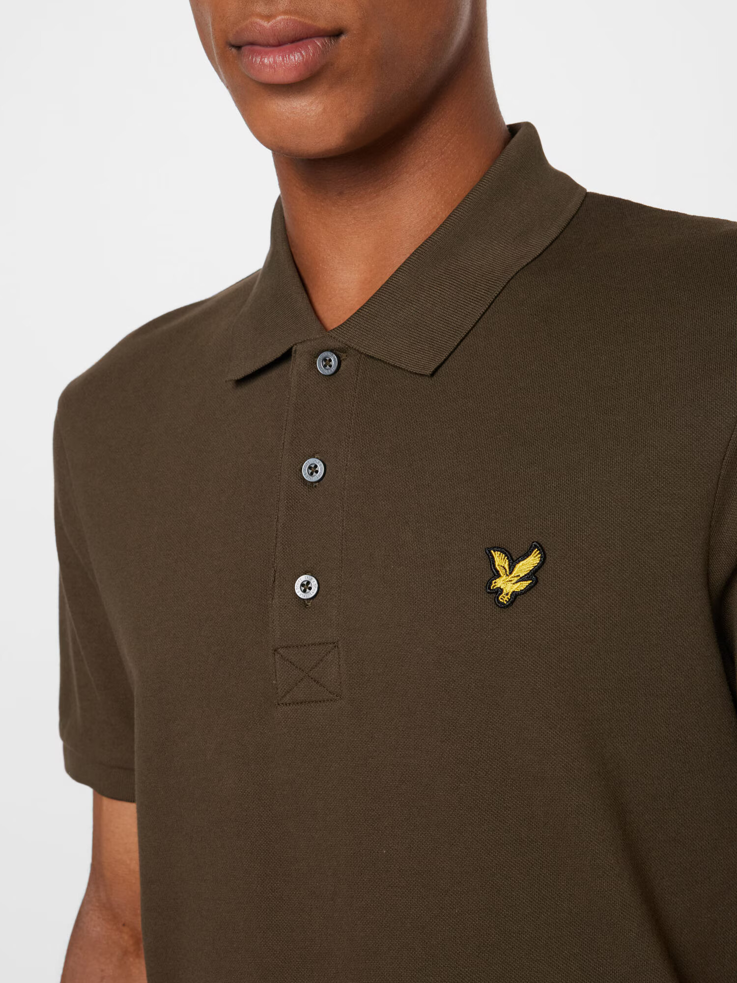 Lyle & Scott Tricou maro închis / galben - Pled.ro