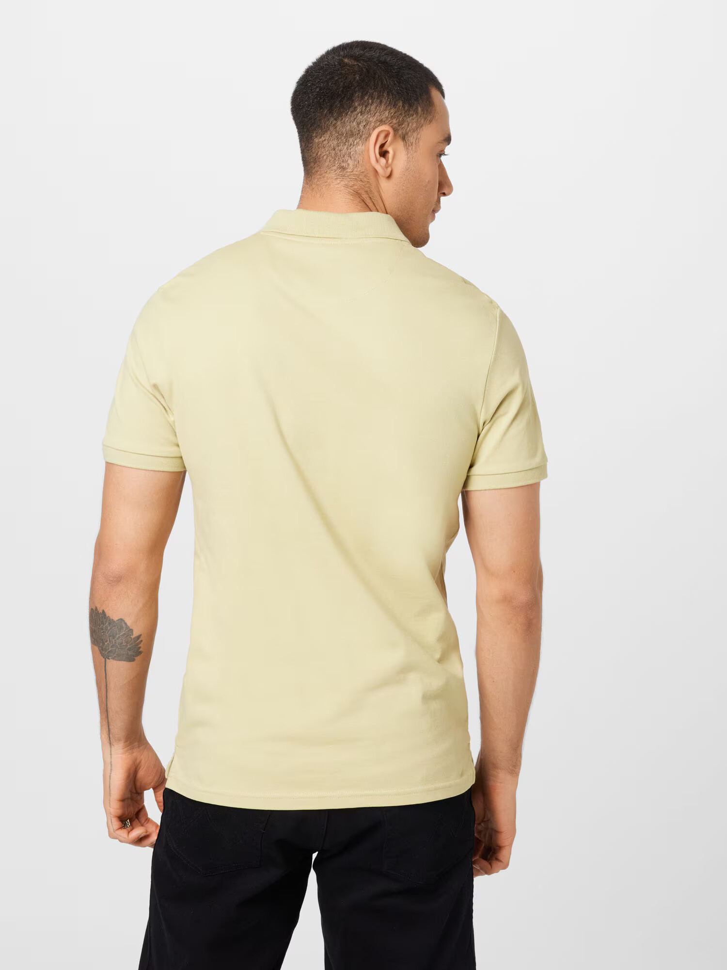 Lyle & Scott Tricou 'Plain' galben auriu / kaki / negru - Pled.ro