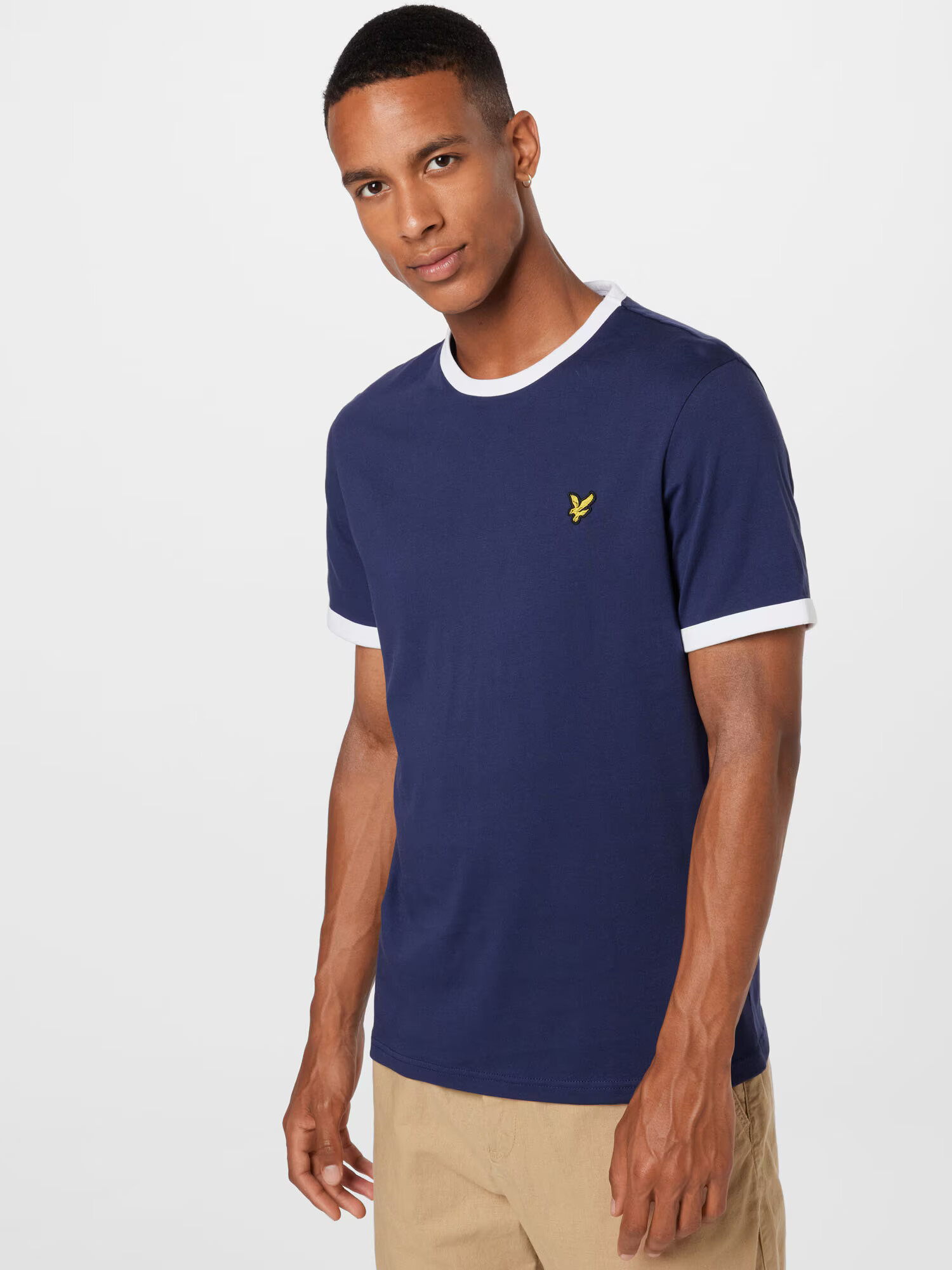 Lyle & Scott Tricou 'Ringer' bleumarin / galben / negru / alb - Pled.ro