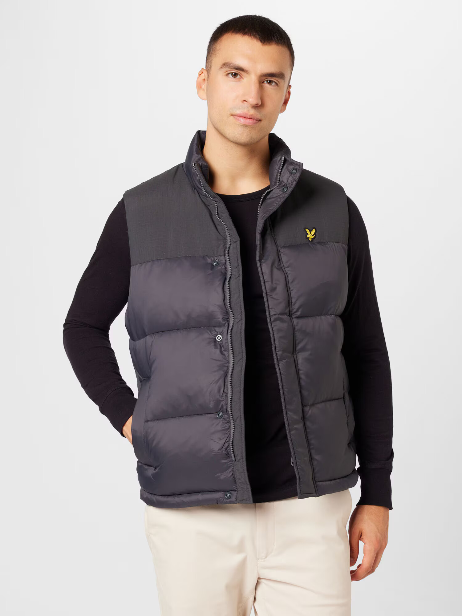 Lyle & Scott Vestă gri închis - Pled.ro