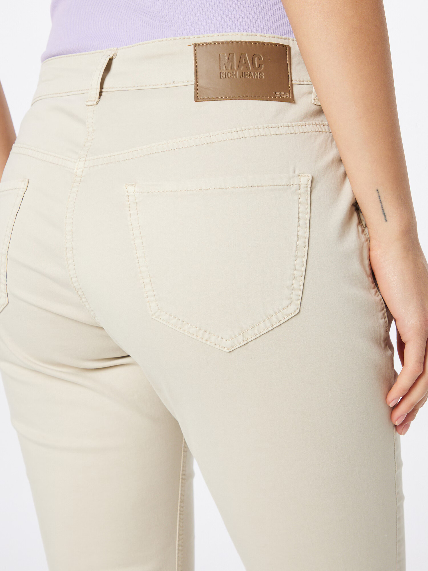 MAC Pantaloni alb kitt - Pled.ro