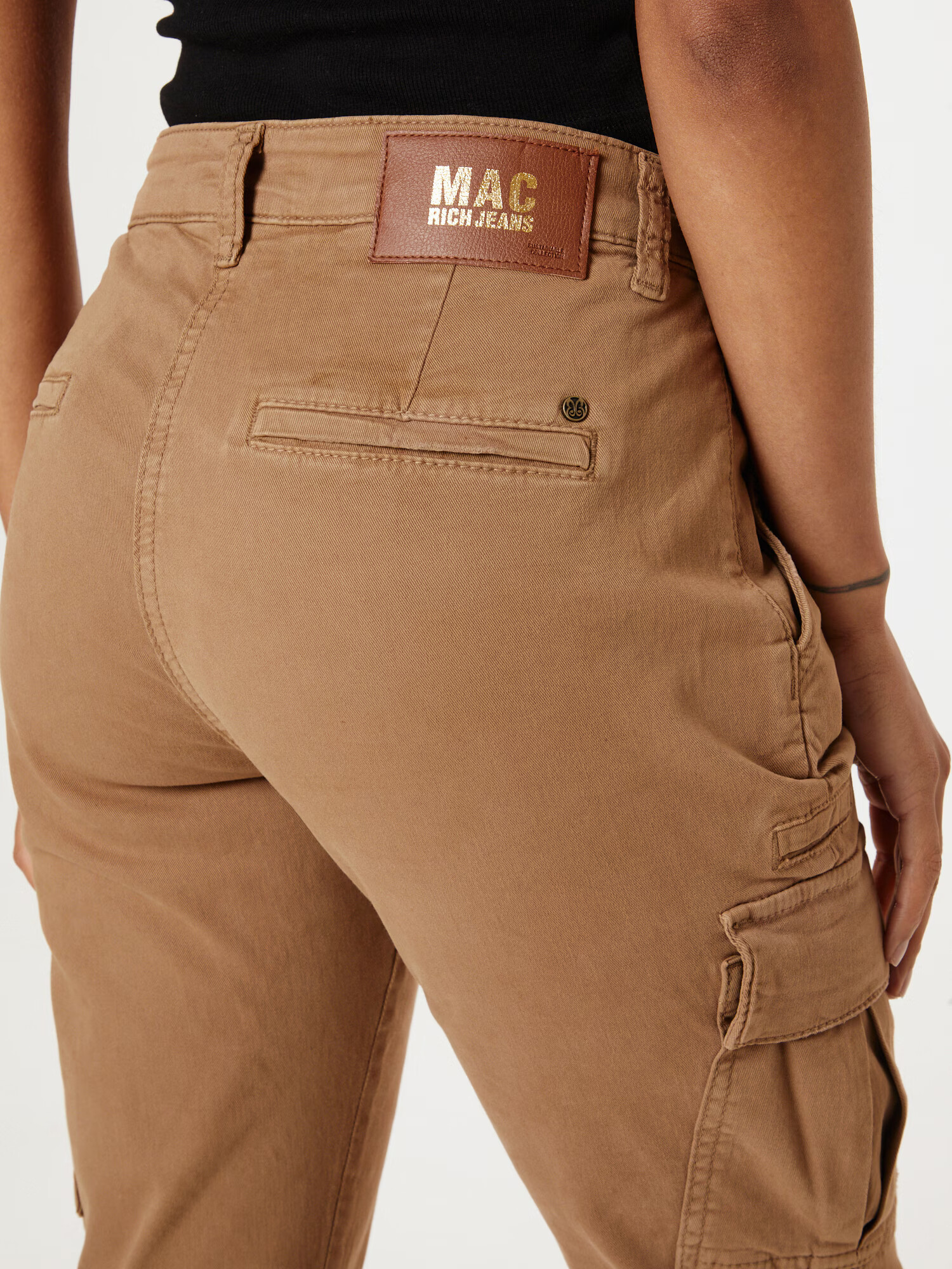 MAC Pantaloni cu buzunare 'RICH 2.0' maro caramel - Pled.ro