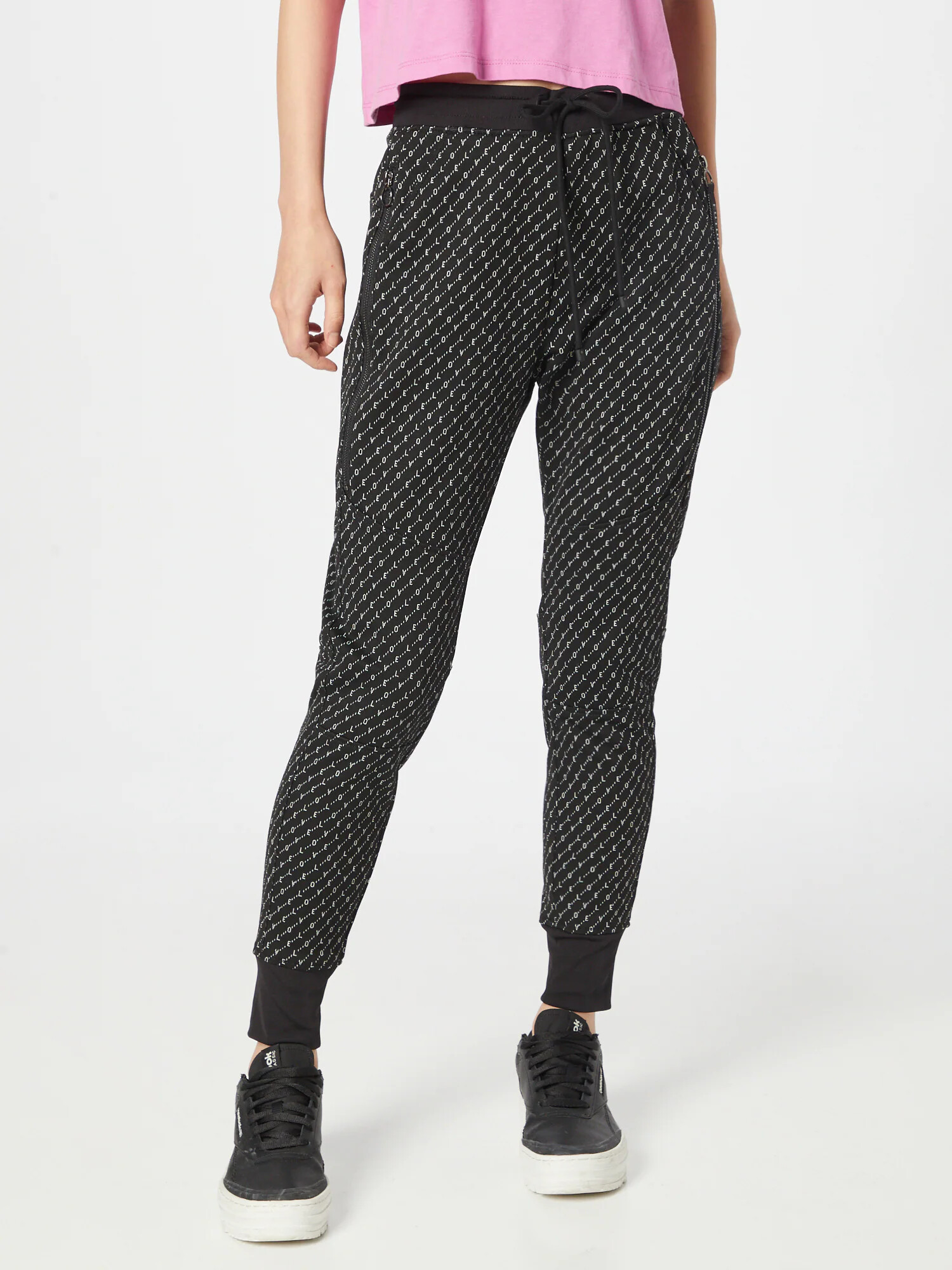 MAC Pantaloni negru / alb - Pled.ro