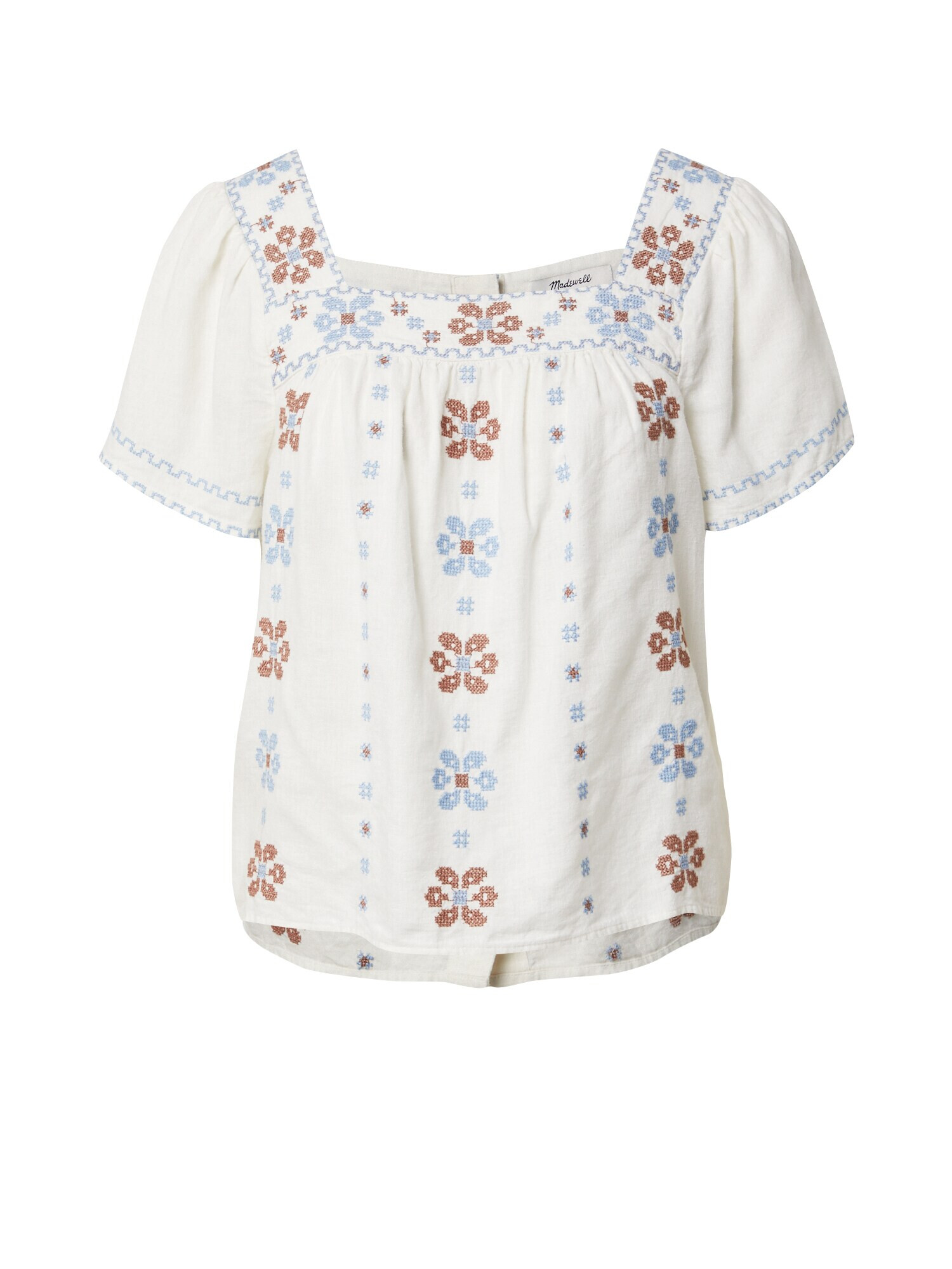 Madewell Bluză 'KRIZA' albastru deschis / maro / alb - Pled.ro