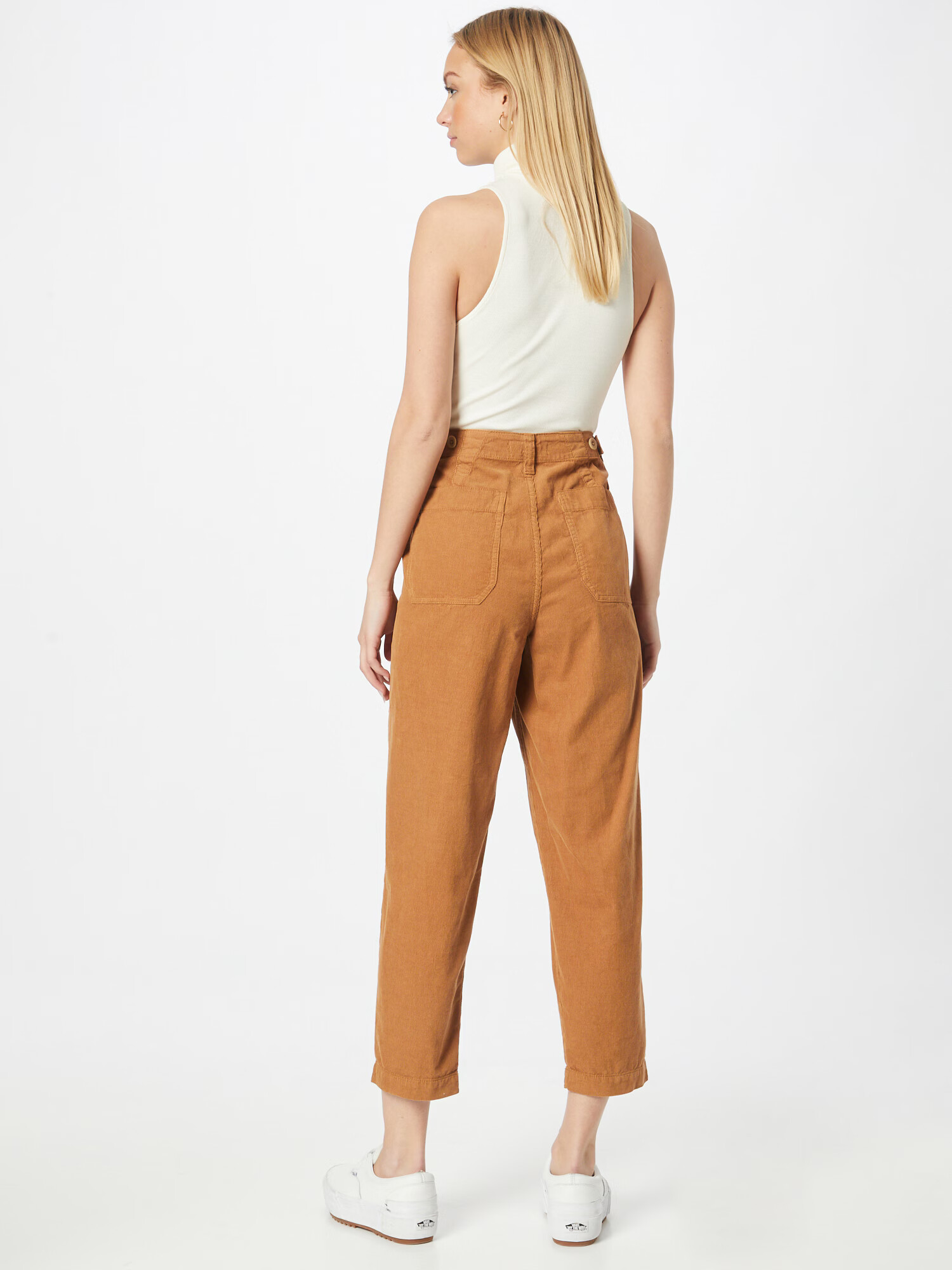 Madewell Pantaloni maro caramel - Pled.ro