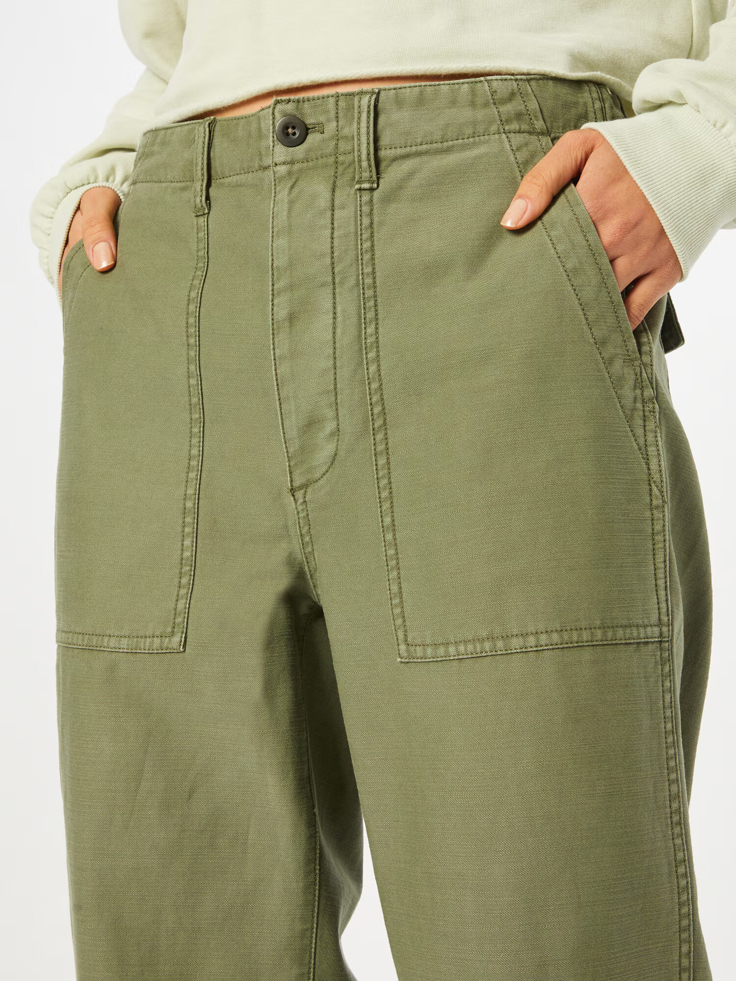 Madewell Pantaloni verde - Pled.ro