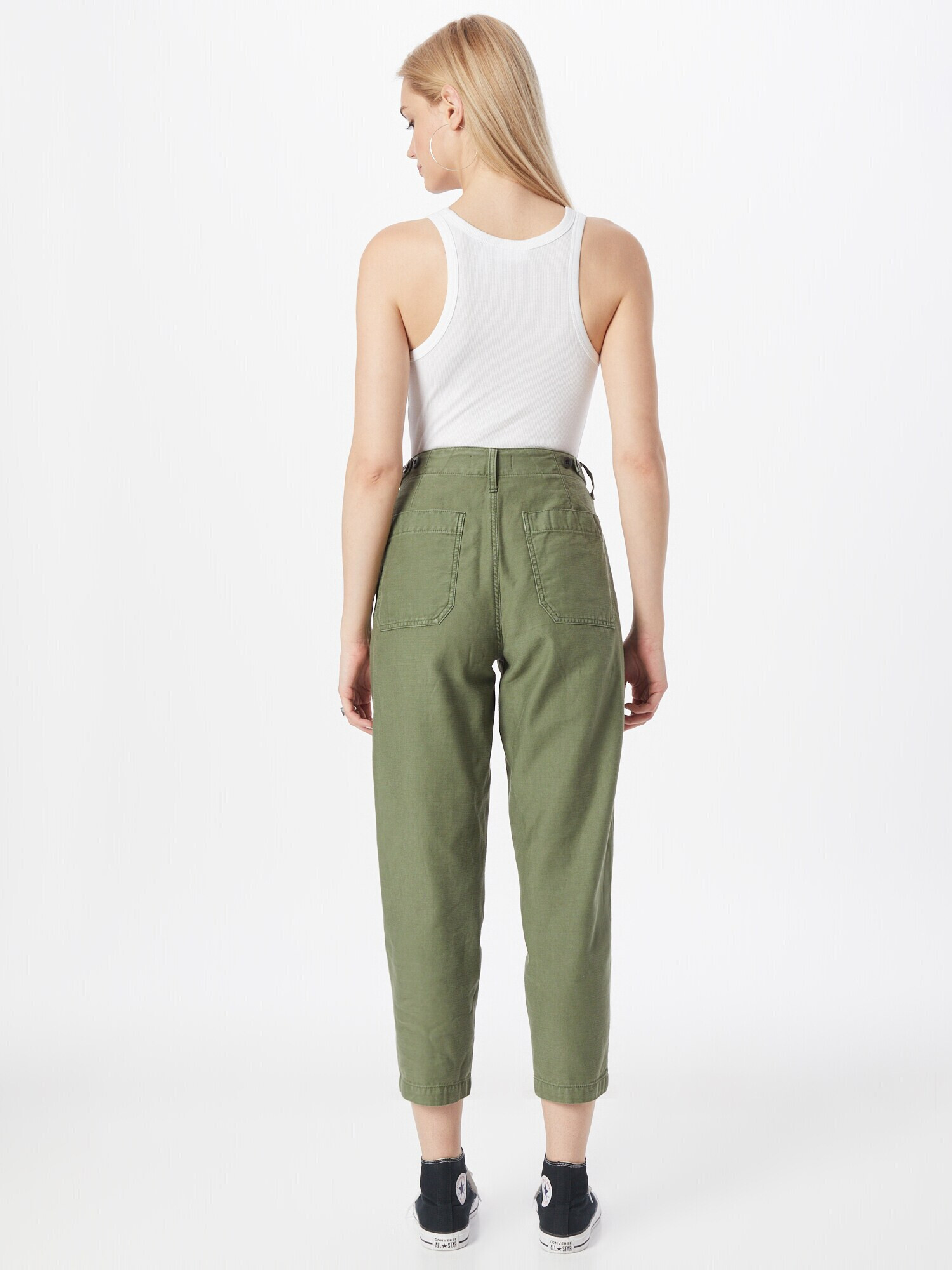 Madewell Pantaloni verde închis - Pled.ro