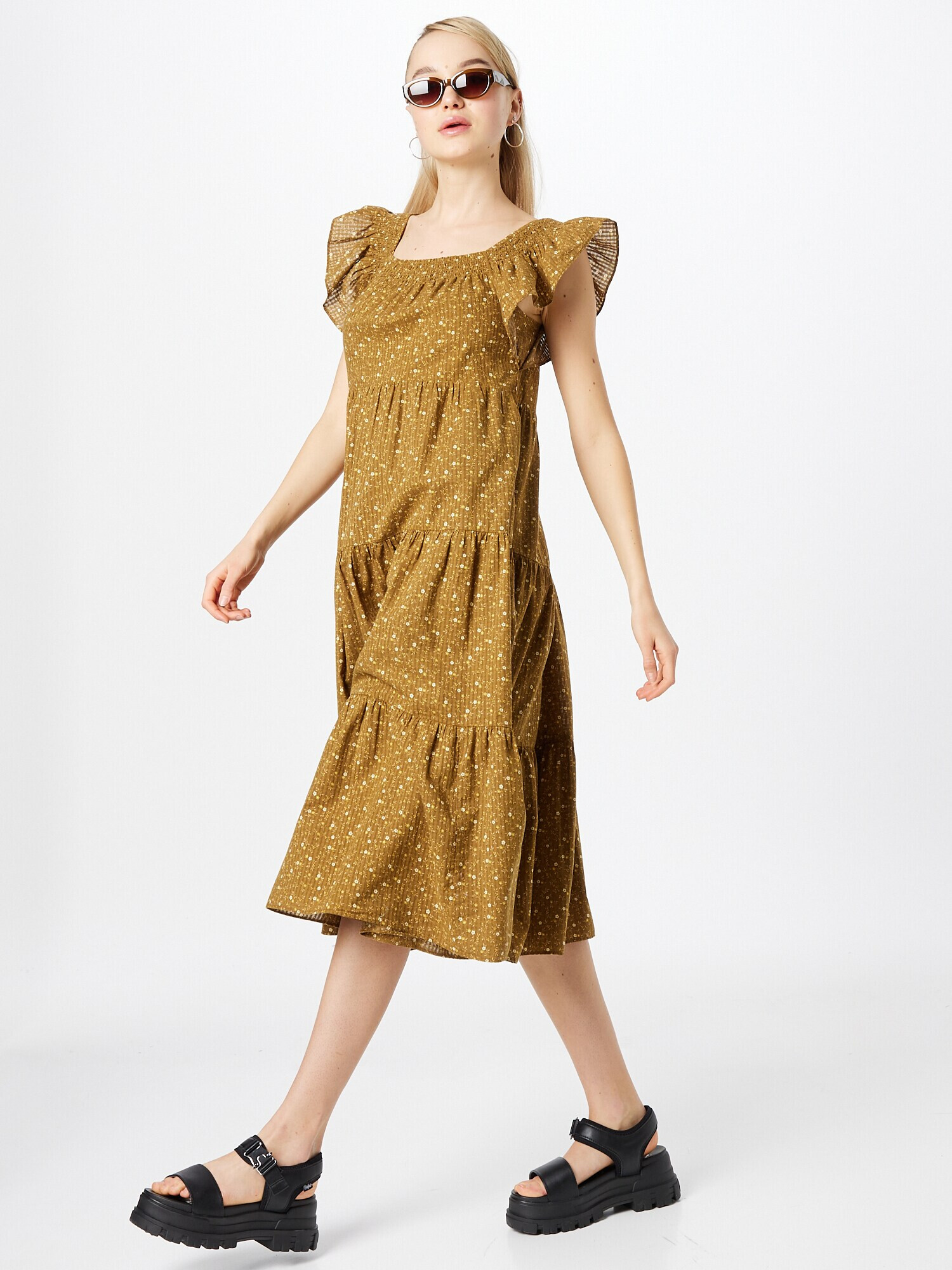 Madewell Rochie galben / oliv / alb - Pled.ro