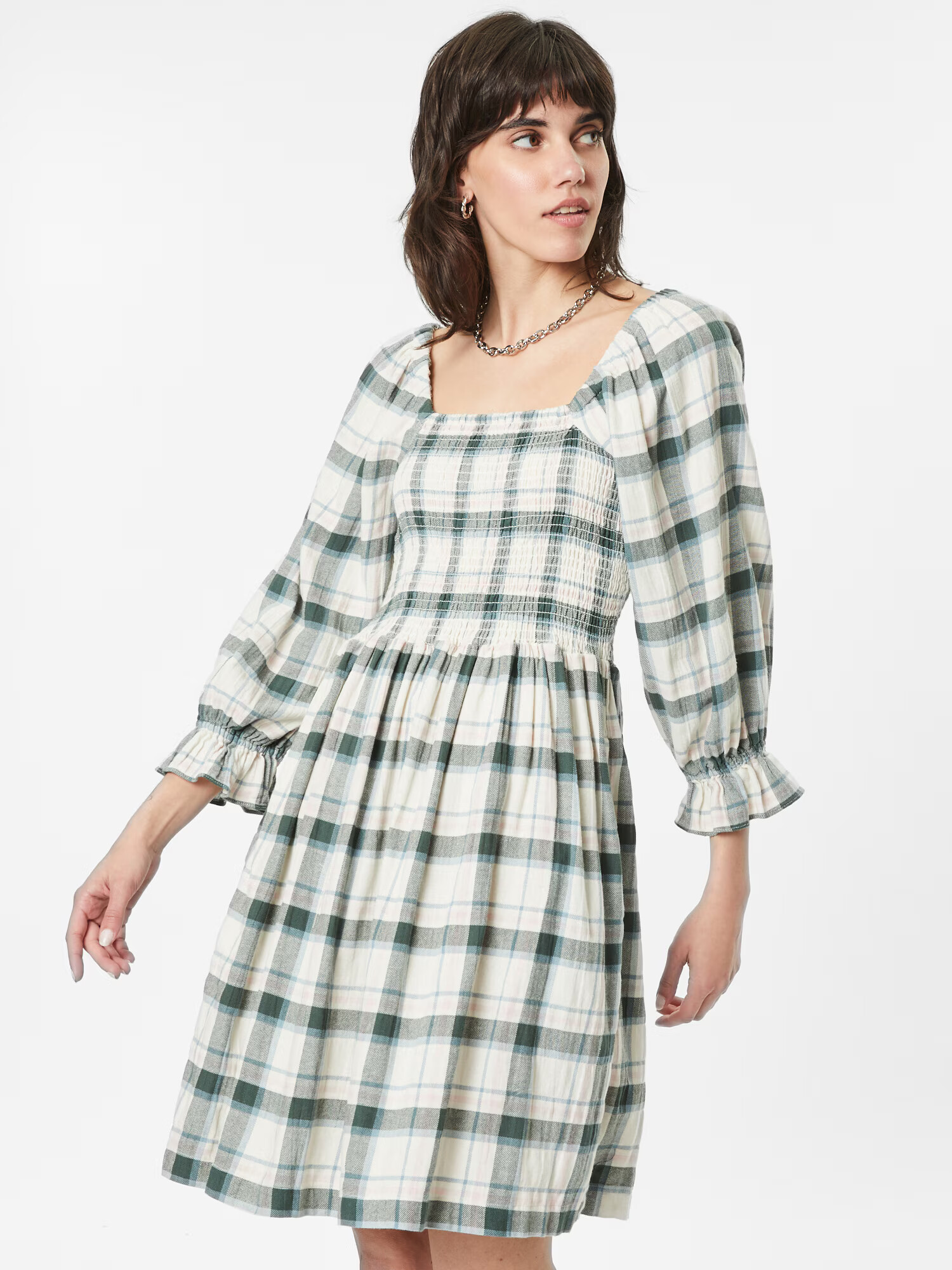 Madewell Rochie 'LUCIE' crem / opal / verde închis - Pled.ro