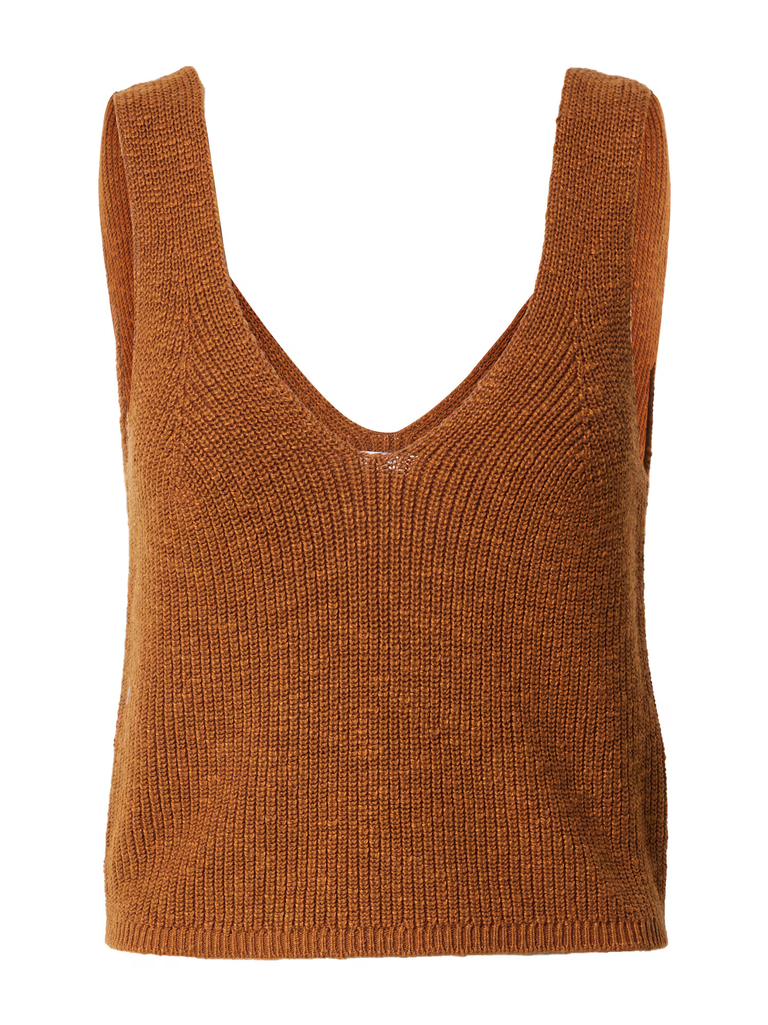 Madewell Top brodat maro caramel - Pled.ro