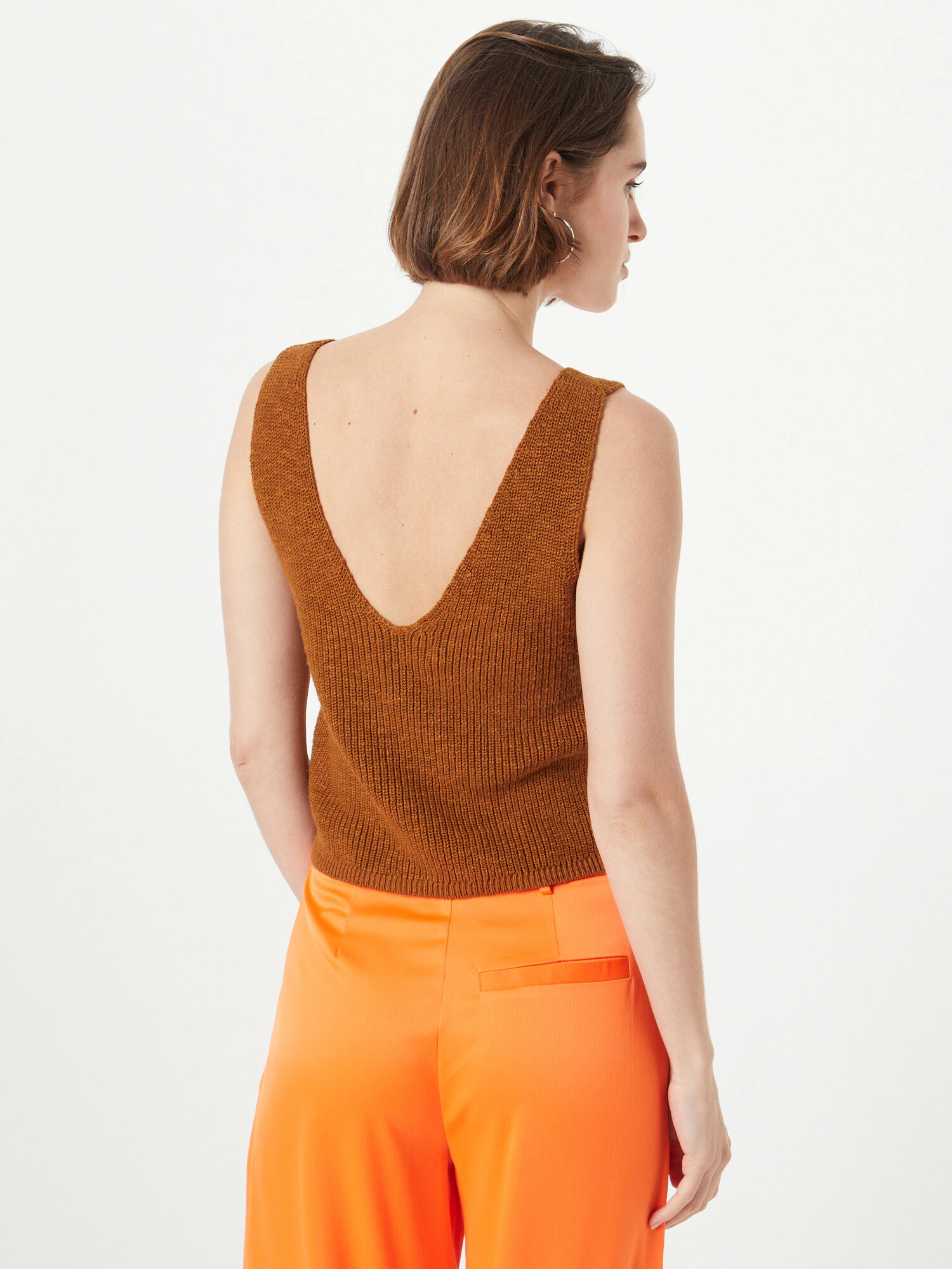 Madewell Top brodat maro caramel - Pled.ro