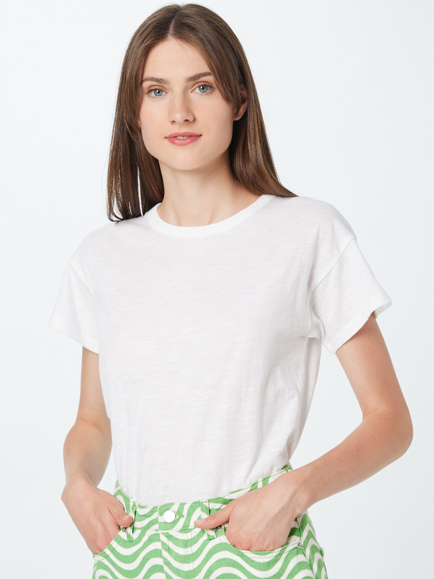 Madewell Tricou alb amestacat - Pled.ro