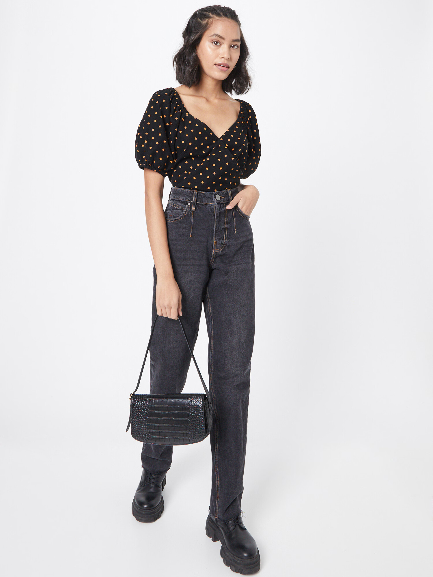 Madewell Tricou 'LANE' galben / negru - Pled.ro