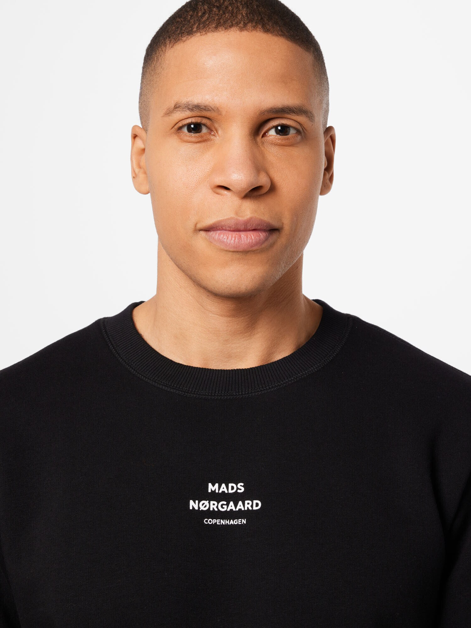 MADS NORGAARD COPENHAGEN Bluză de molton negru / alb - Pled.ro