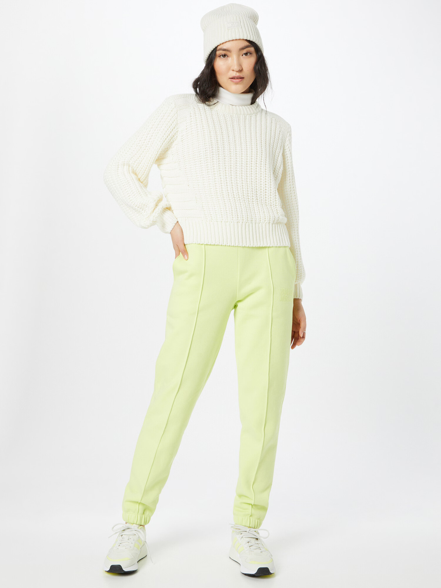 MADS NORGAARD COPENHAGEN Pantaloni 'Patty' verde limetă - Pled.ro