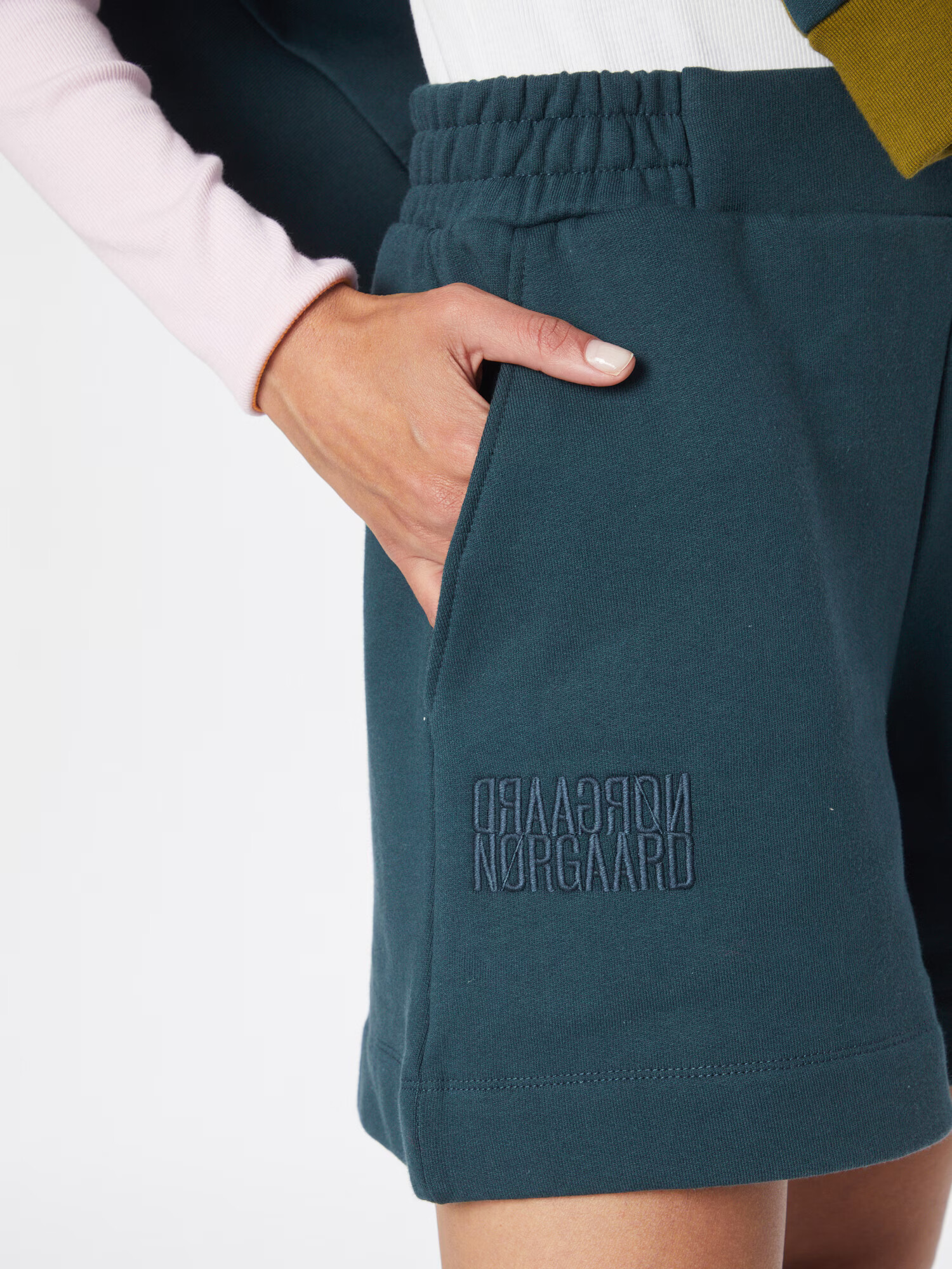 MADS NORGAARD COPENHAGEN Pantaloni verde smarald - Pled.ro