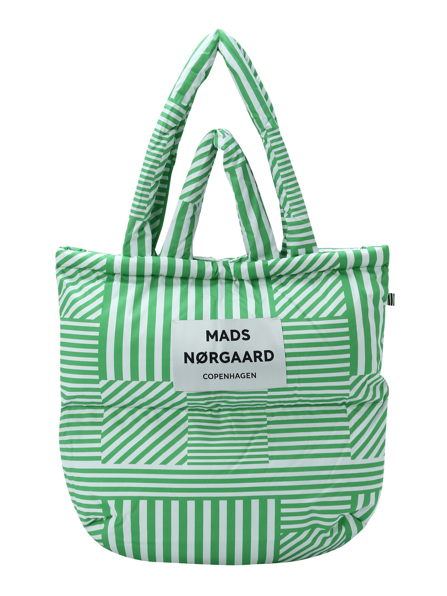 MADS NORGAARD COPENHAGEN Plase de cumpărături verde deschis / negru / alb - Pled.ro