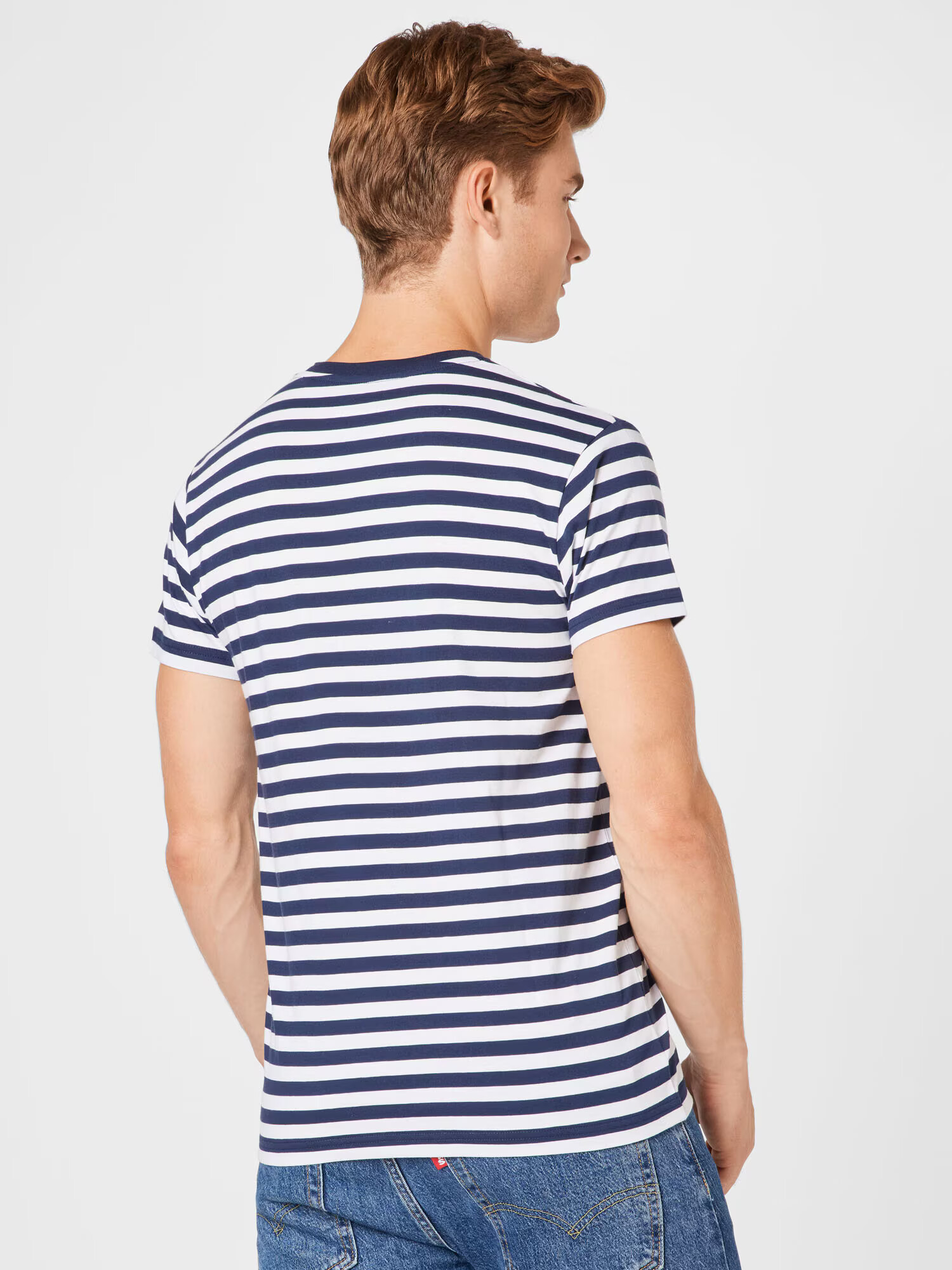 MADS NORGAARD COPENHAGEN Tricou albastru închis / alb - Pled.ro