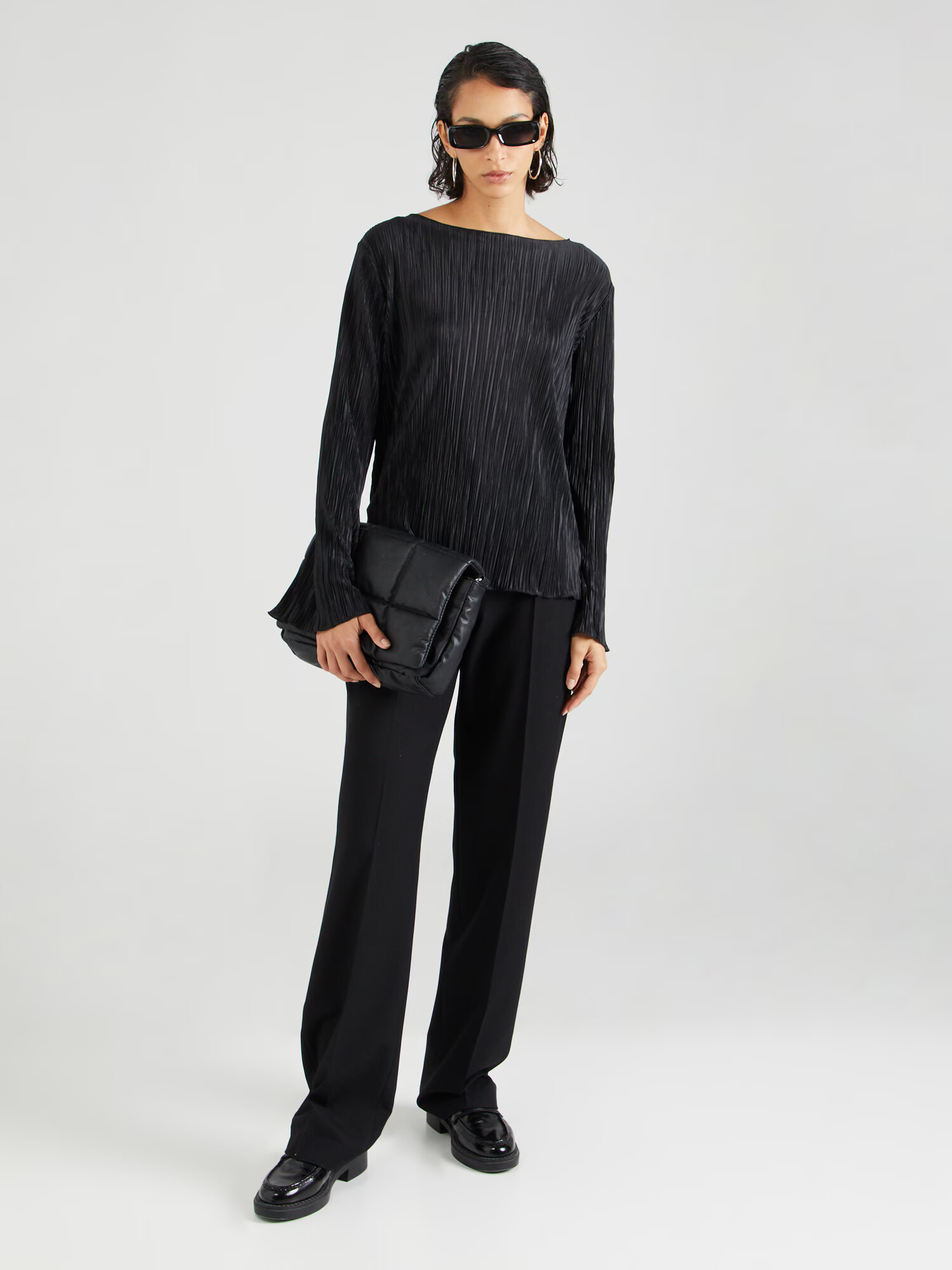 MADS NORGAARD COPENHAGEN Tricou 'Dantel Hartha' negru - Pled.ro