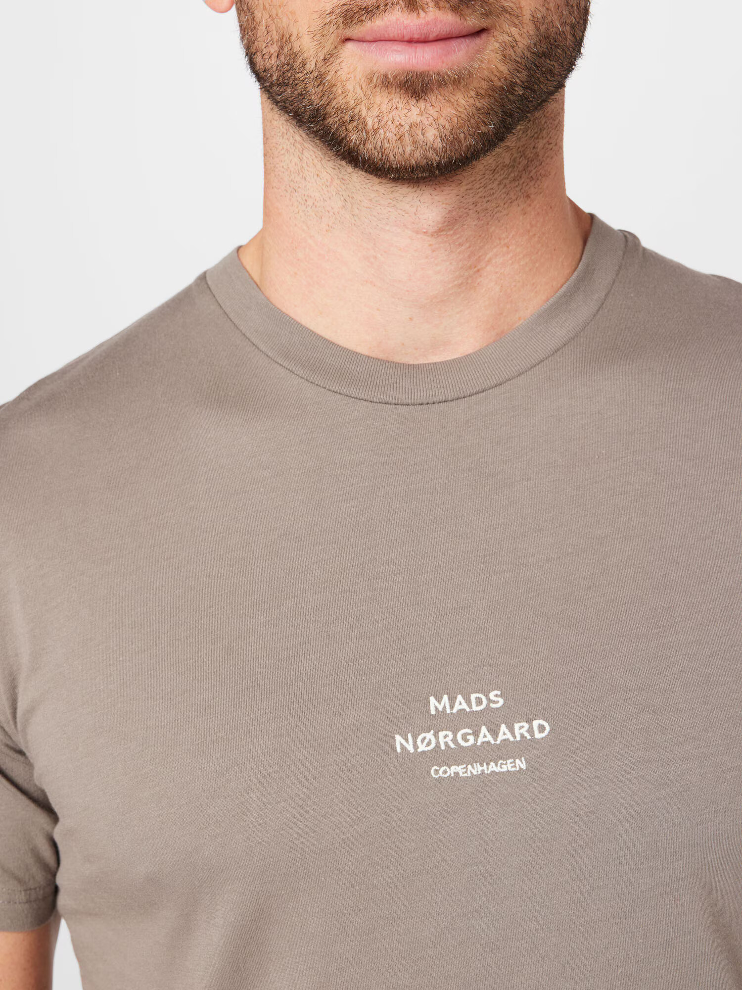 MADS NORGAARD COPENHAGEN Tricou grej / alb - Pled.ro