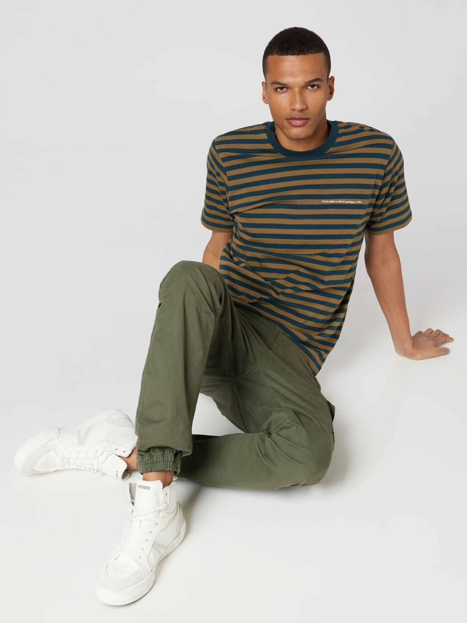 MADS NORGAARD COPENHAGEN Tricou kaki / verde smarald - Pled.ro