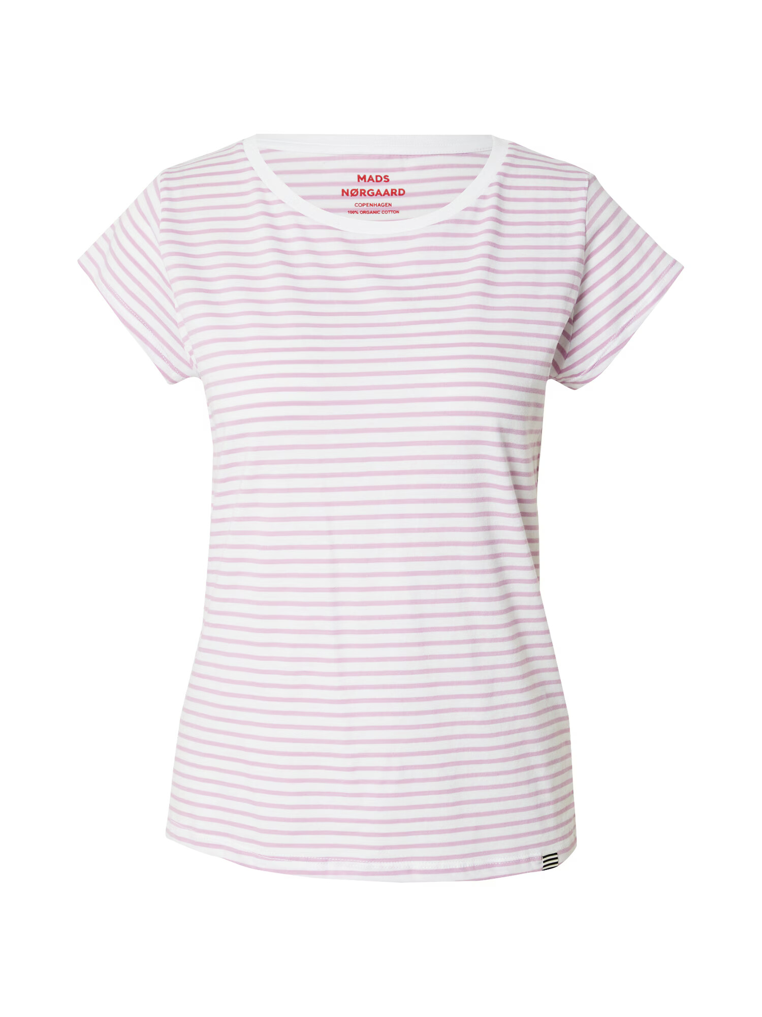 MADS NORGAARD COPENHAGEN Tricou roz deschis / alb - Pled.ro