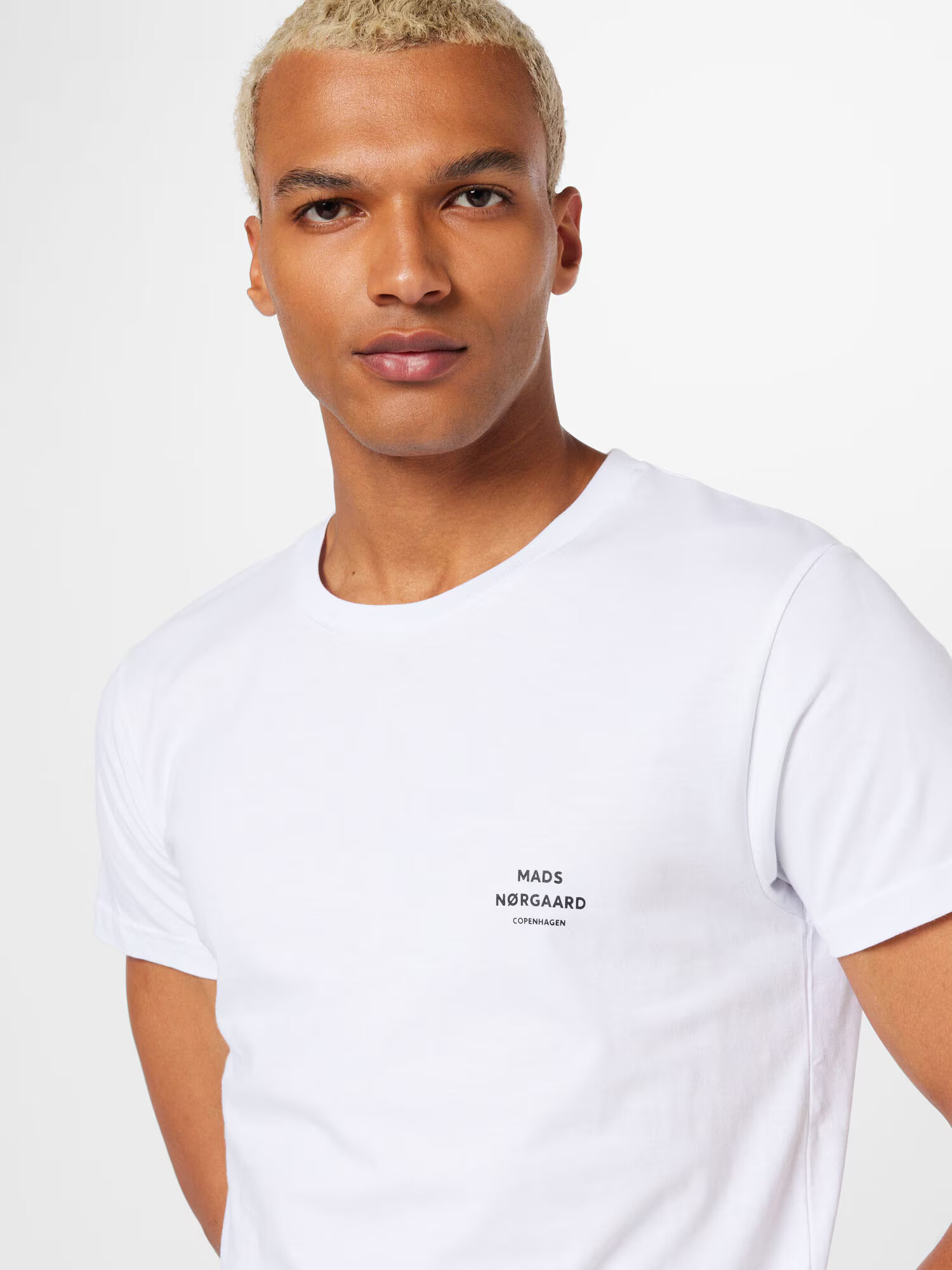 MADS NORGAARD COPENHAGEN Tricou 'Thor' negru / alb - Pled.ro