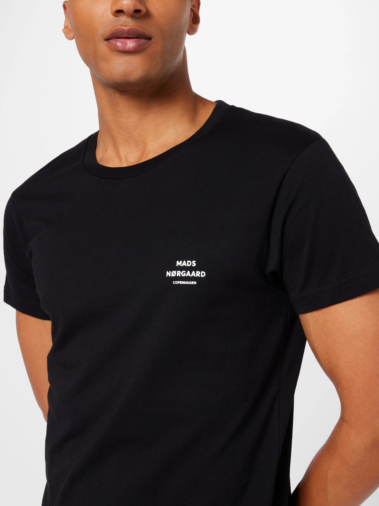 MADS NORGAARD COPENHAGEN Tricou 'Thor' negru / alb - Pled.ro