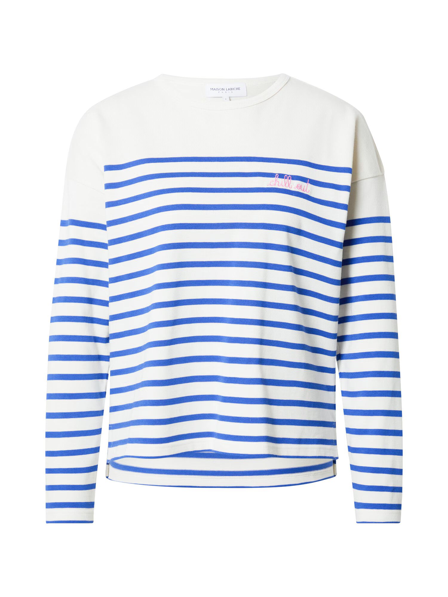 Maison Labiche Tricou 'CHILL OUT' fildeş / albastru regal / roz - Pled.ro