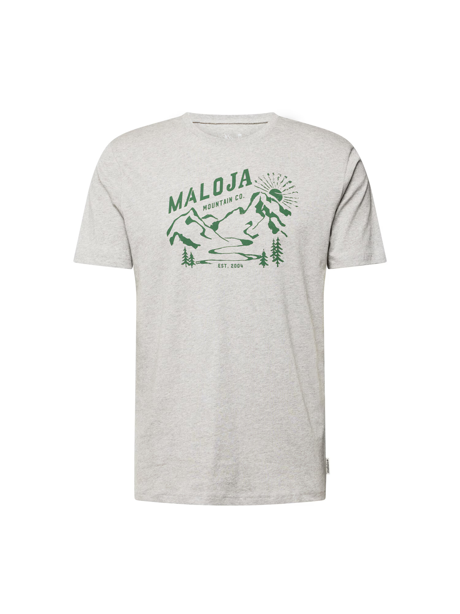 Maloja Tricou funcțional 'Korab' gri amestecat / verde - Pled.ro