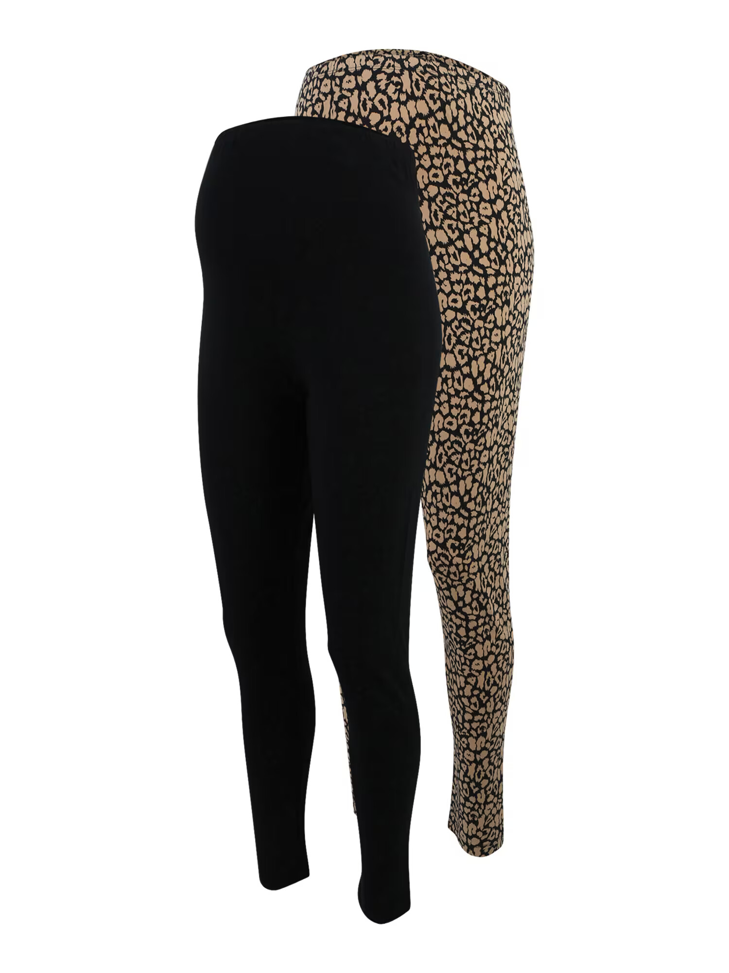 Mamalicious Curve Leggings 'JULIENNE' maro deschis / negru - Pled.ro