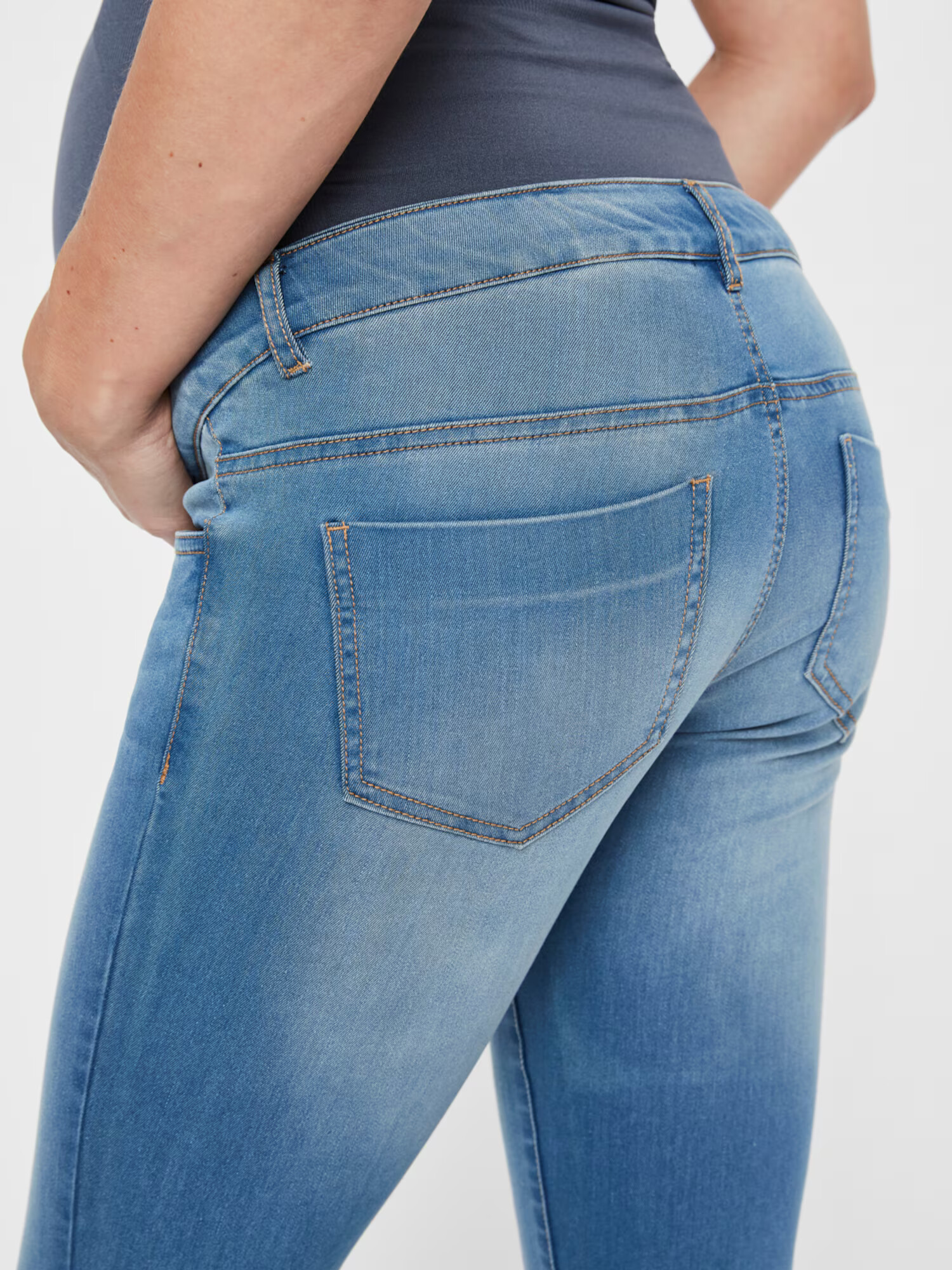 MAMALICIOUS Jeans 'Fifty' albastru denim / gri amestecat - Pled.ro