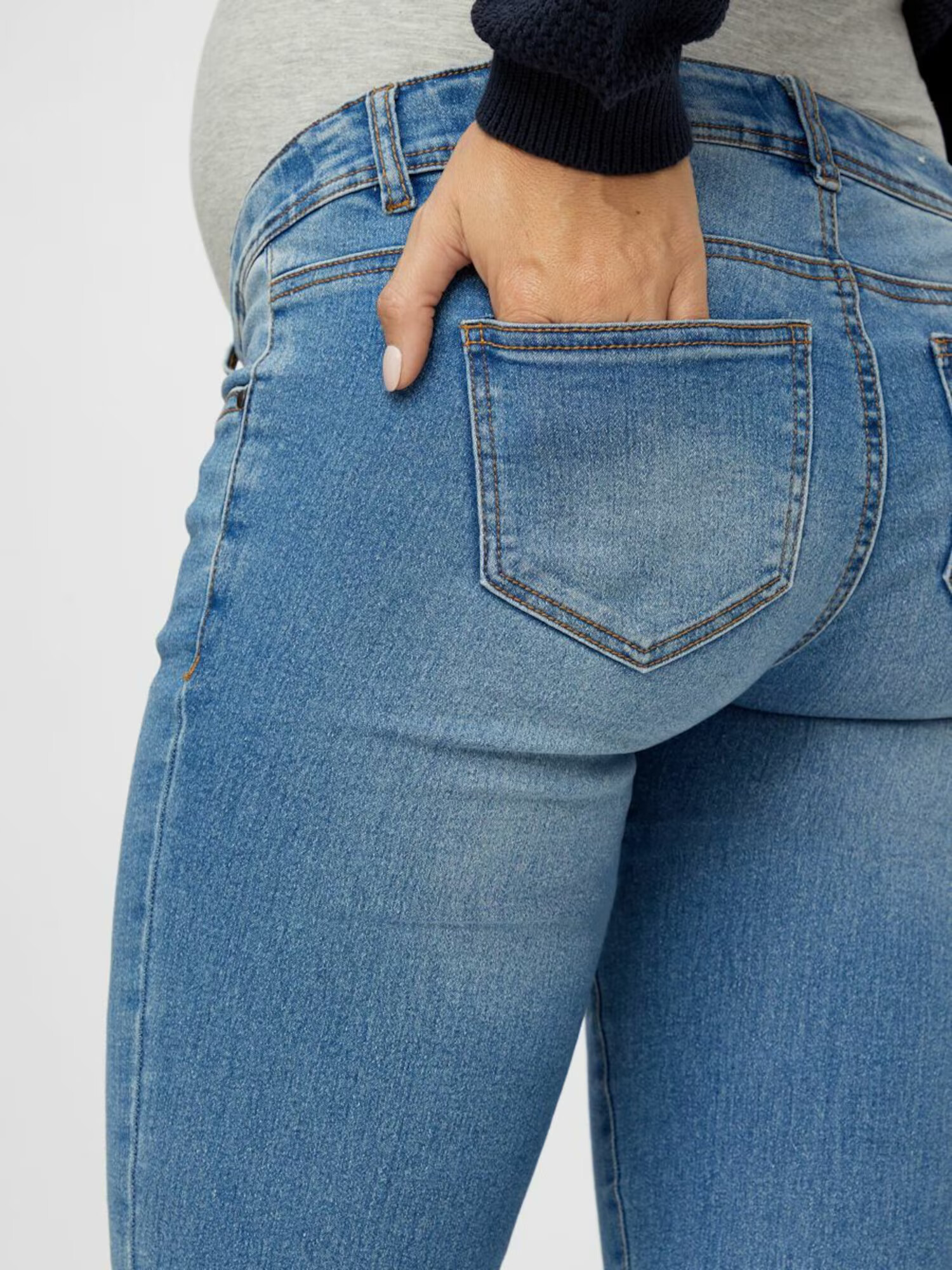 MAMALICIOUS Jeans 'Ono' albastru denim / gri amestecat - Pled.ro