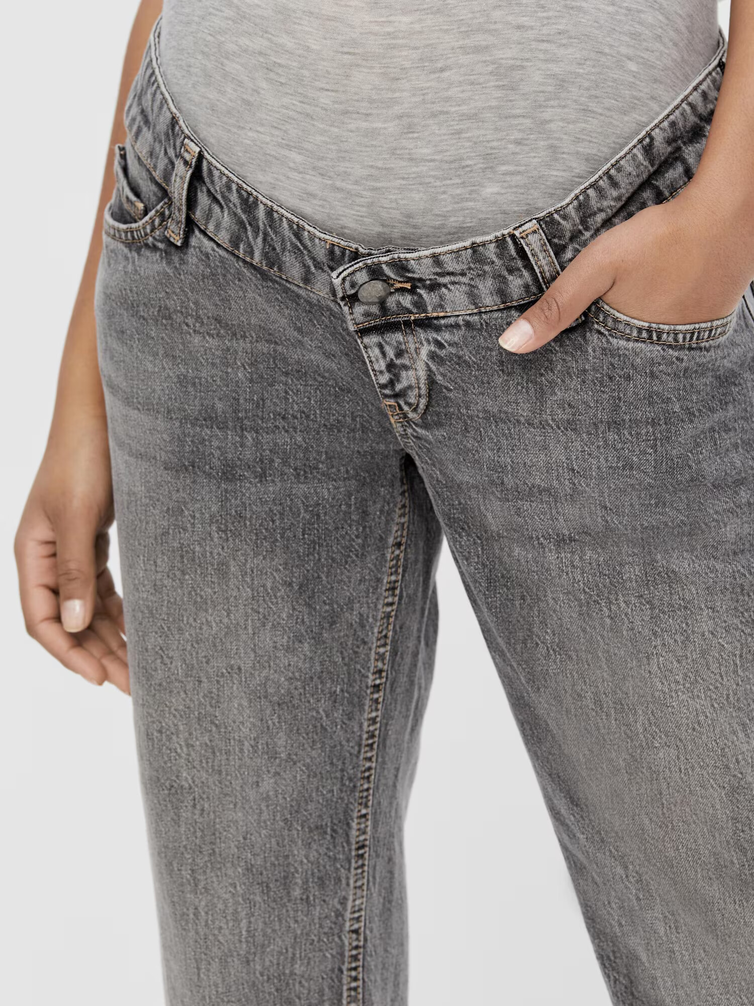 MAMALICIOUS Jeans 'Town' gri denim - Pled.ro