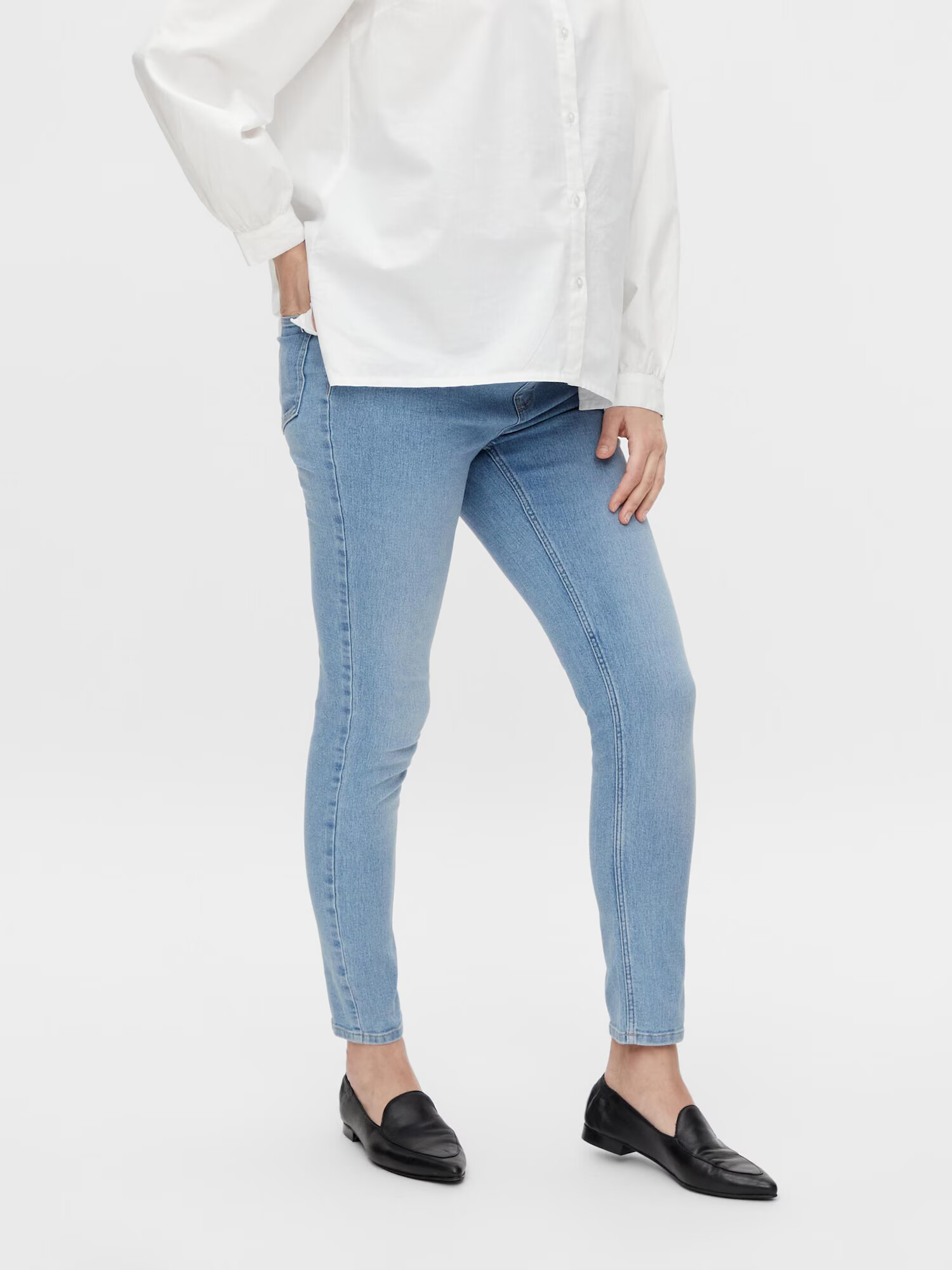 MAMALICIOUS Jeggings albastru denim - Pled.ro