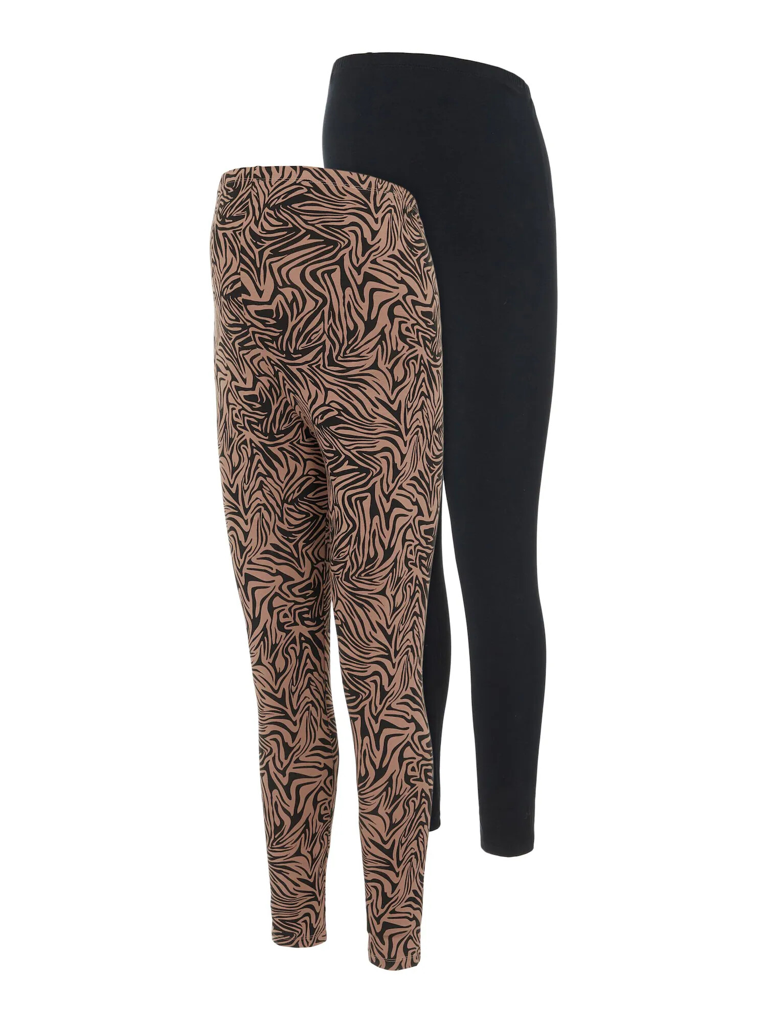 MAMALICIOUS Leggings 'Iggi' maro deschis / negru - Pled.ro