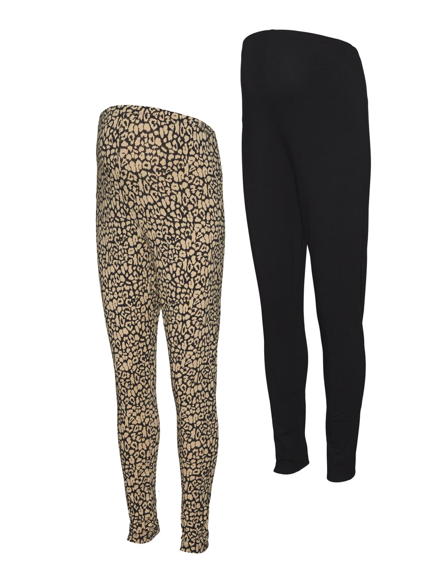 MAMALICIOUS Leggings 'Julienne' maro deschis / negru - Pled.ro