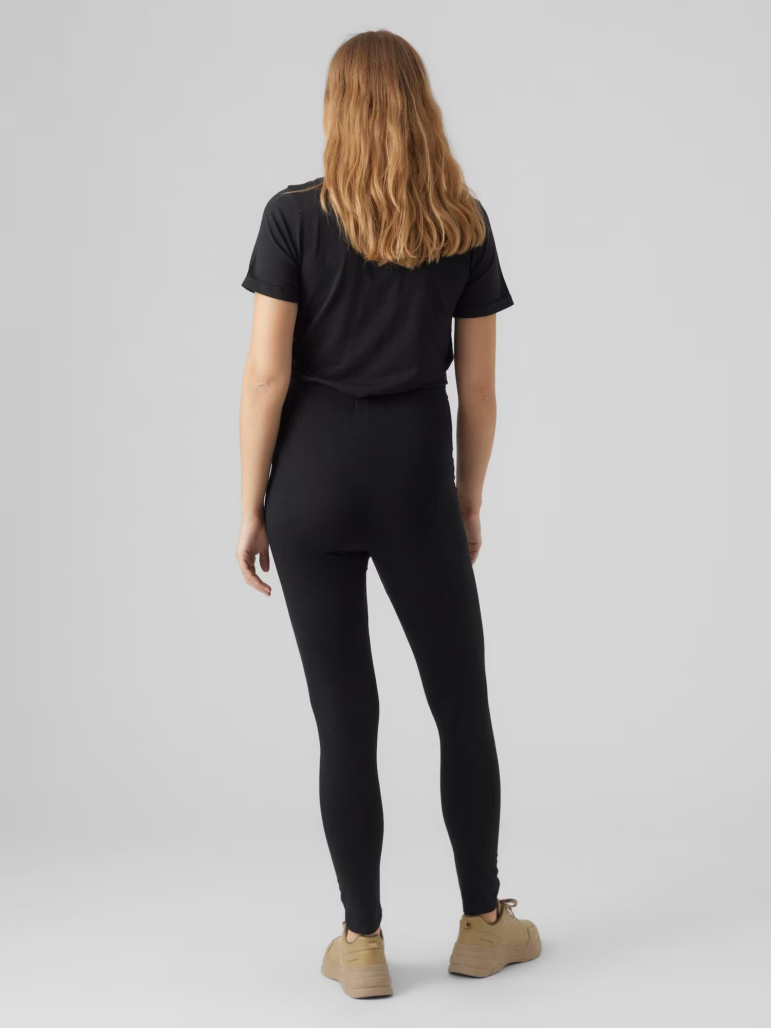 MAMALICIOUS Leggings 'Julienne' maro deschis / negru - Pled.ro