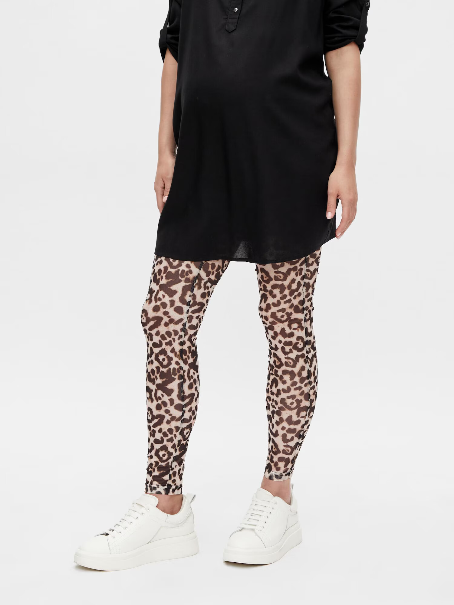 MAMALICIOUS Leggings 'SONIA' bej deschis / negru - Pled.ro