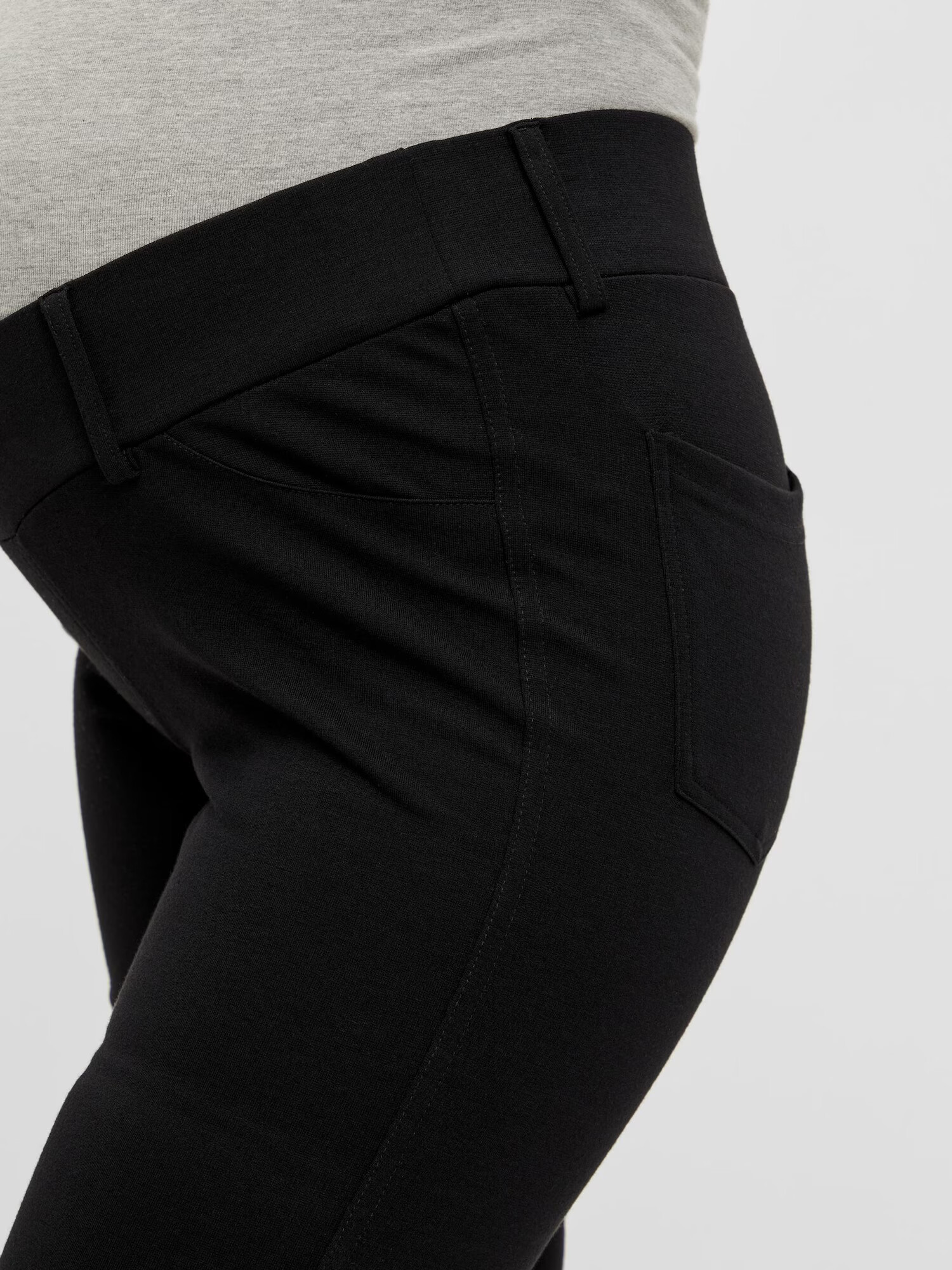 MAMALICIOUS Pantaloni 'Alba' gri amestecat / negru - Pled.ro