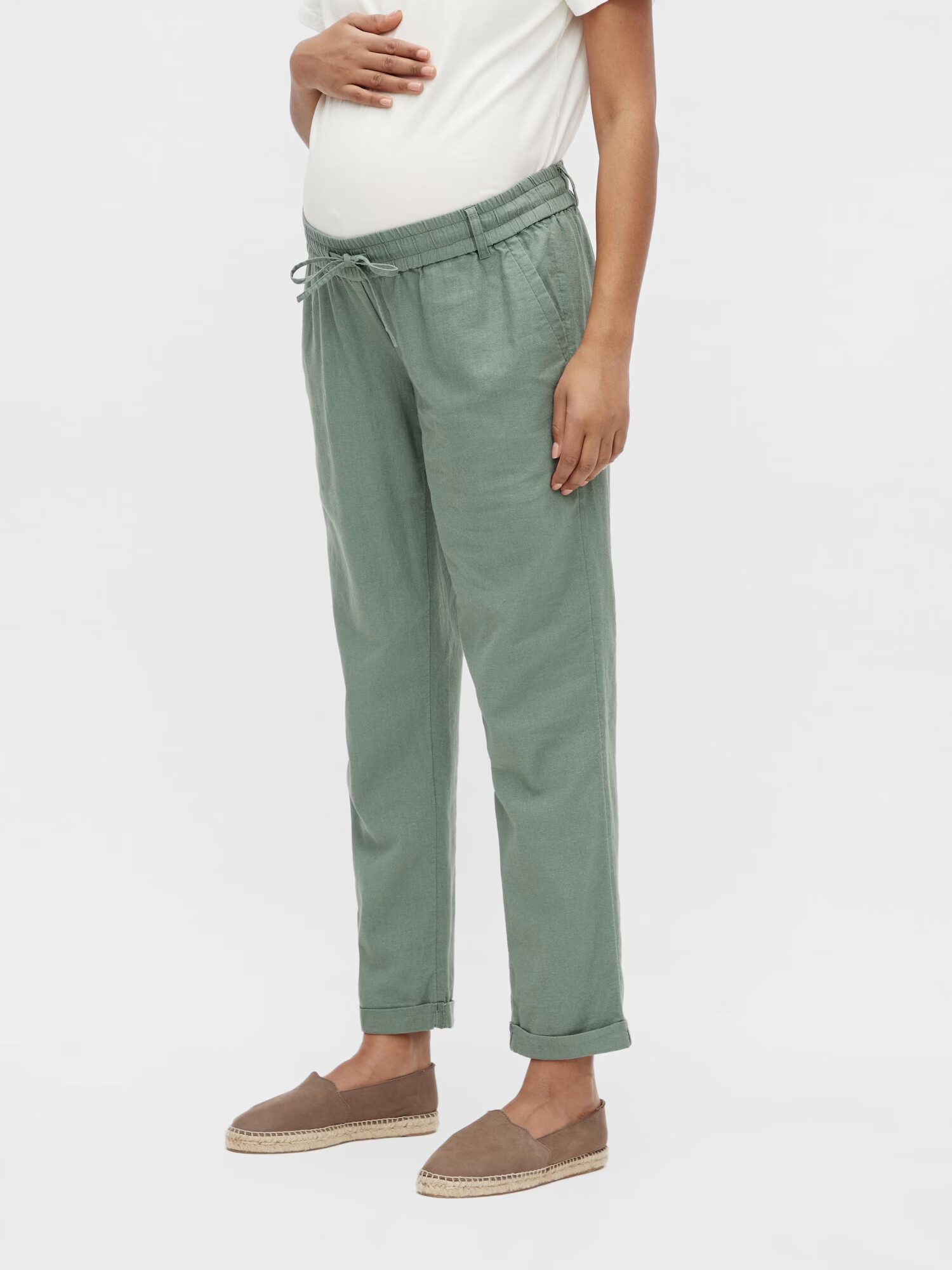 MAMALICIOUS Pantaloni 'Beach' verde - Pled.ro