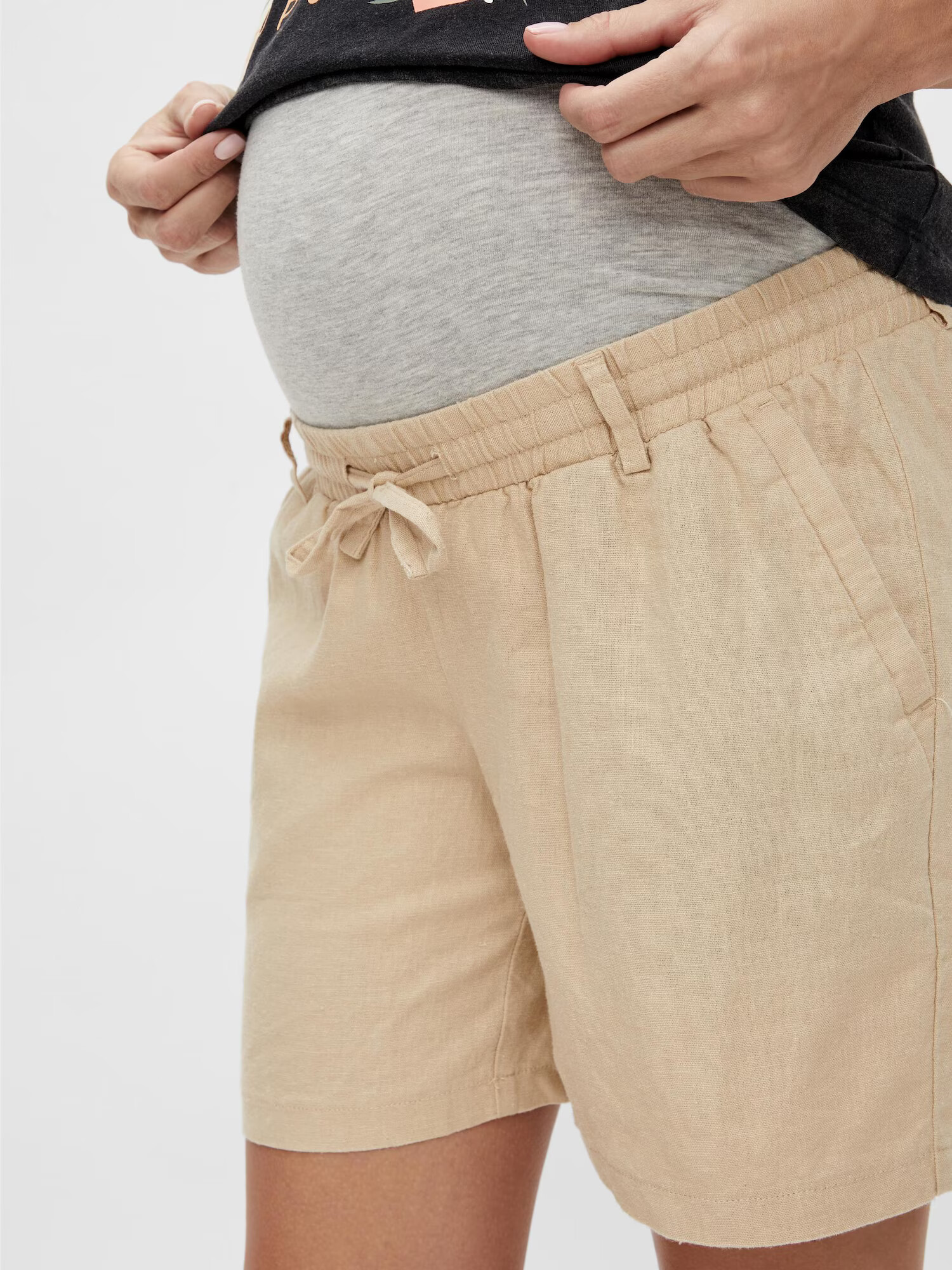 MAMALICIOUS Pantaloni bej / gri amestecat - Pled.ro