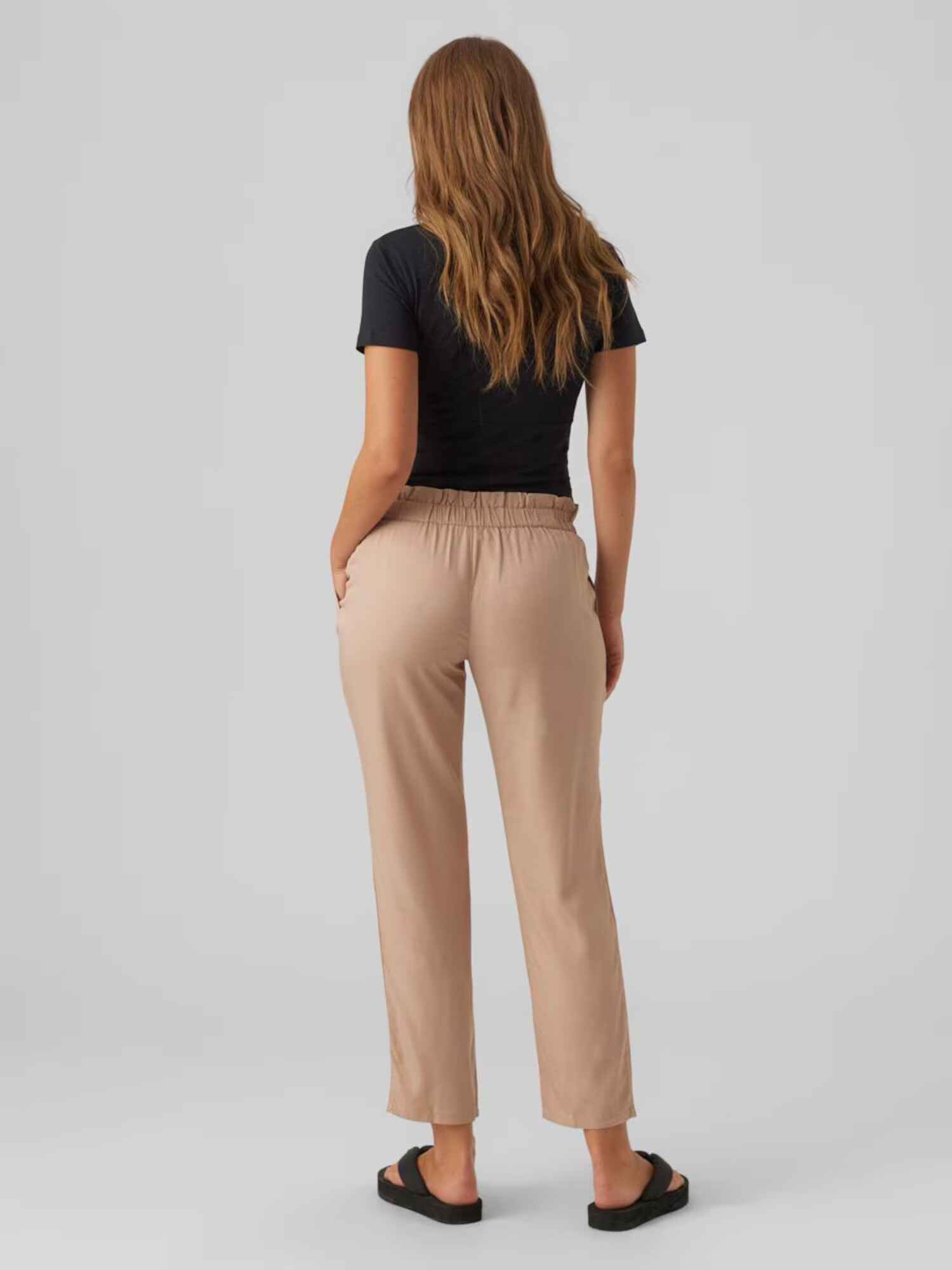 MAMALICIOUS Pantaloni 'New Bethune' gri taupe - Pled.ro