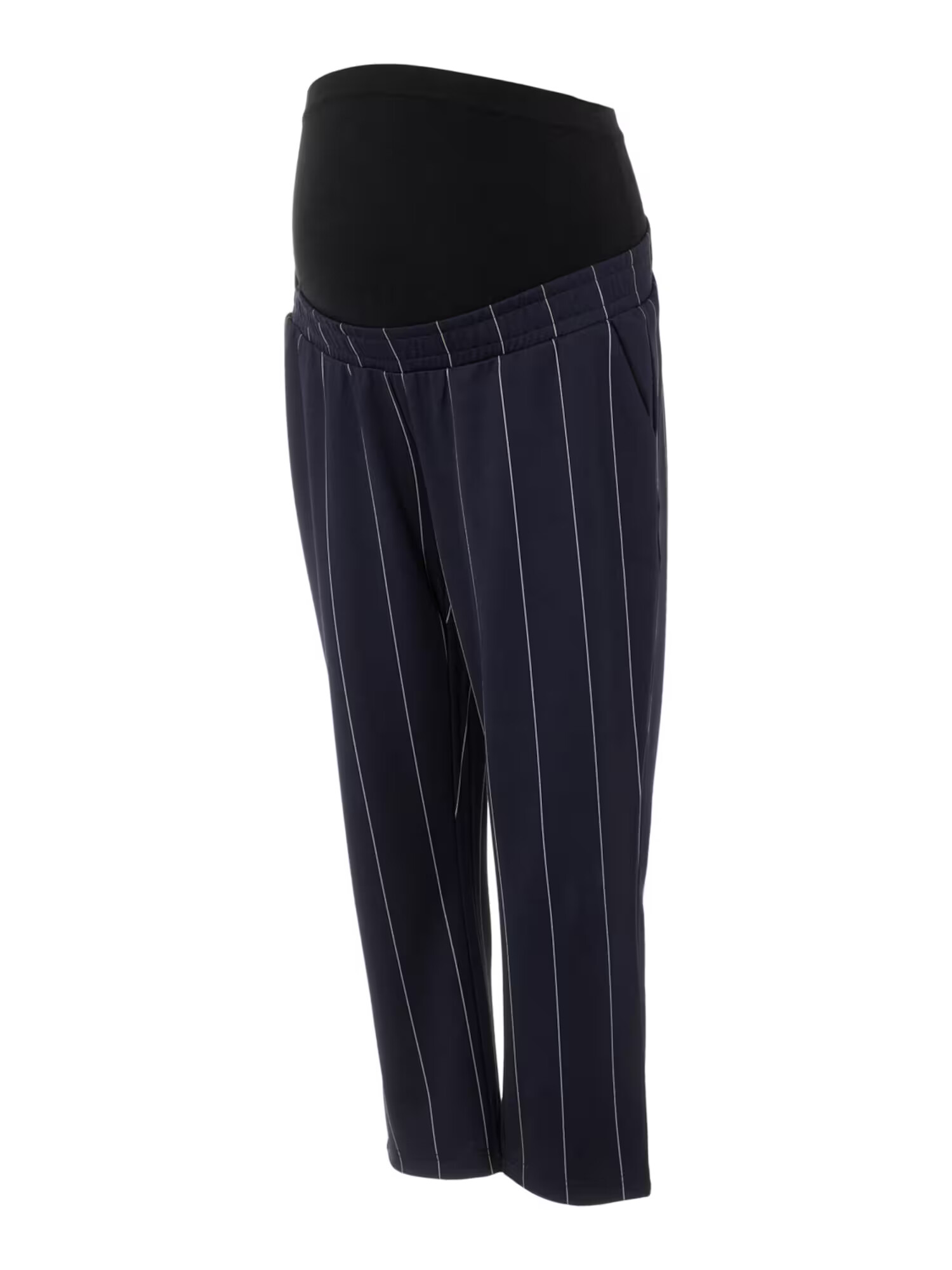 MAMALICIOUS Pantaloni 'Rosalie' albastru noapte / alb - Pled.ro