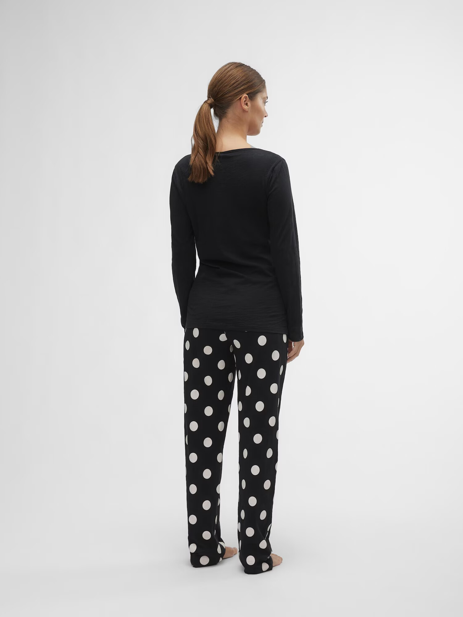 MAMALICIOUS Pijama 'Mira' negru / alb - Pled.ro