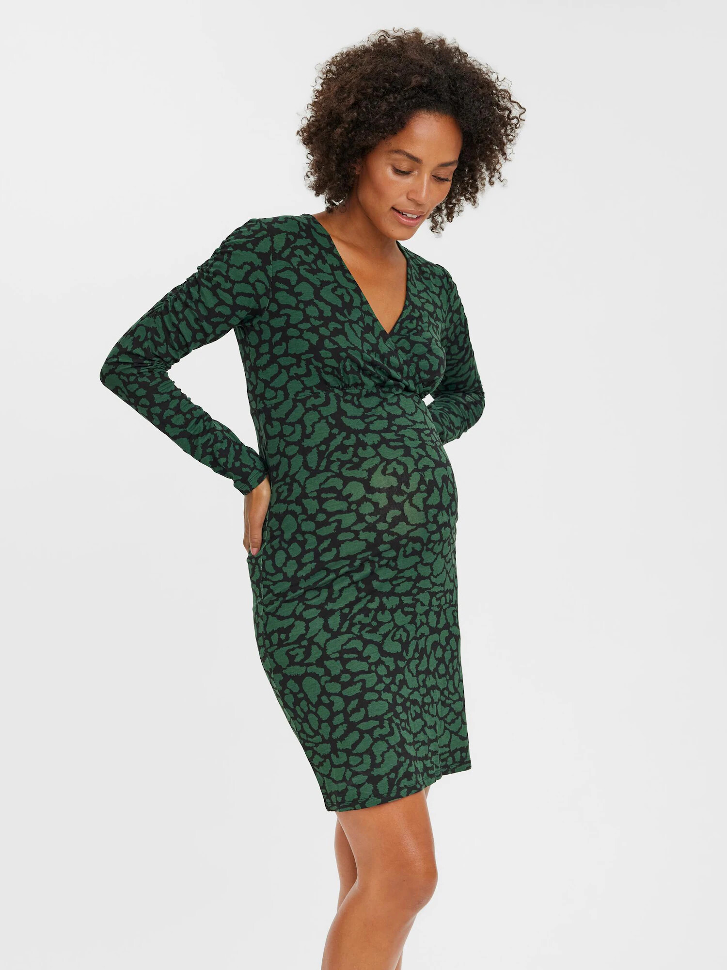 MAMALICIOUS Rochie 'Hayli Tess' verde închis / negru - Pled.ro