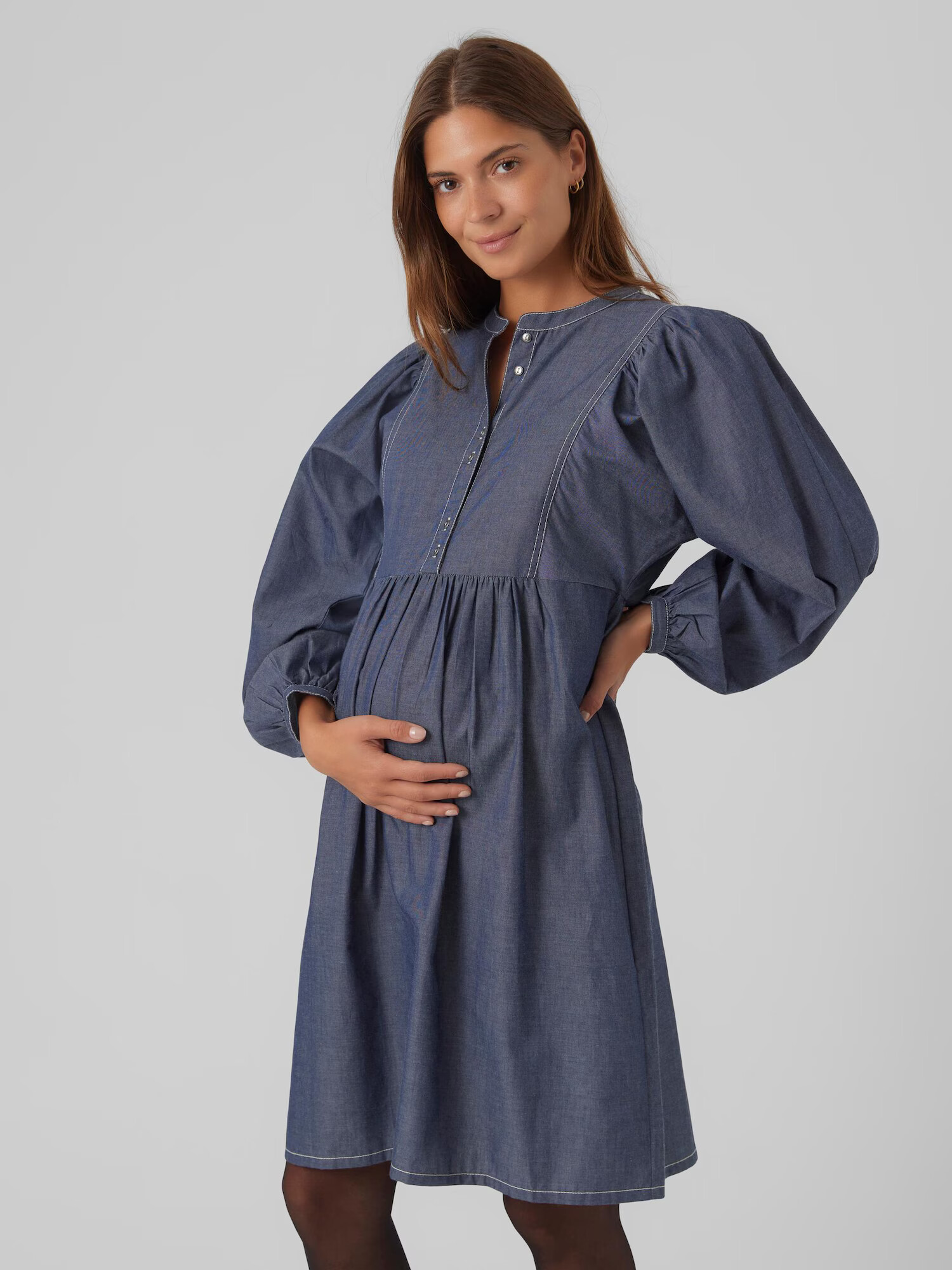 MAMALICIOUS Rochie 'JEANNE' albastru denim - Pled.ro