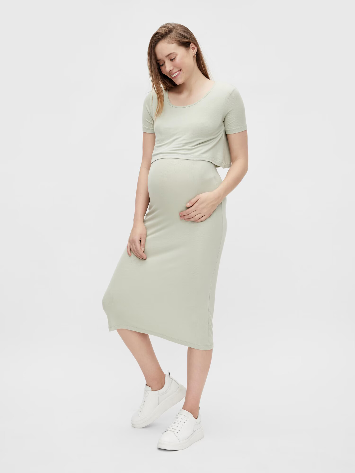 MAMALICIOUS Rochie 'Sanny' verde pastel - Pled.ro