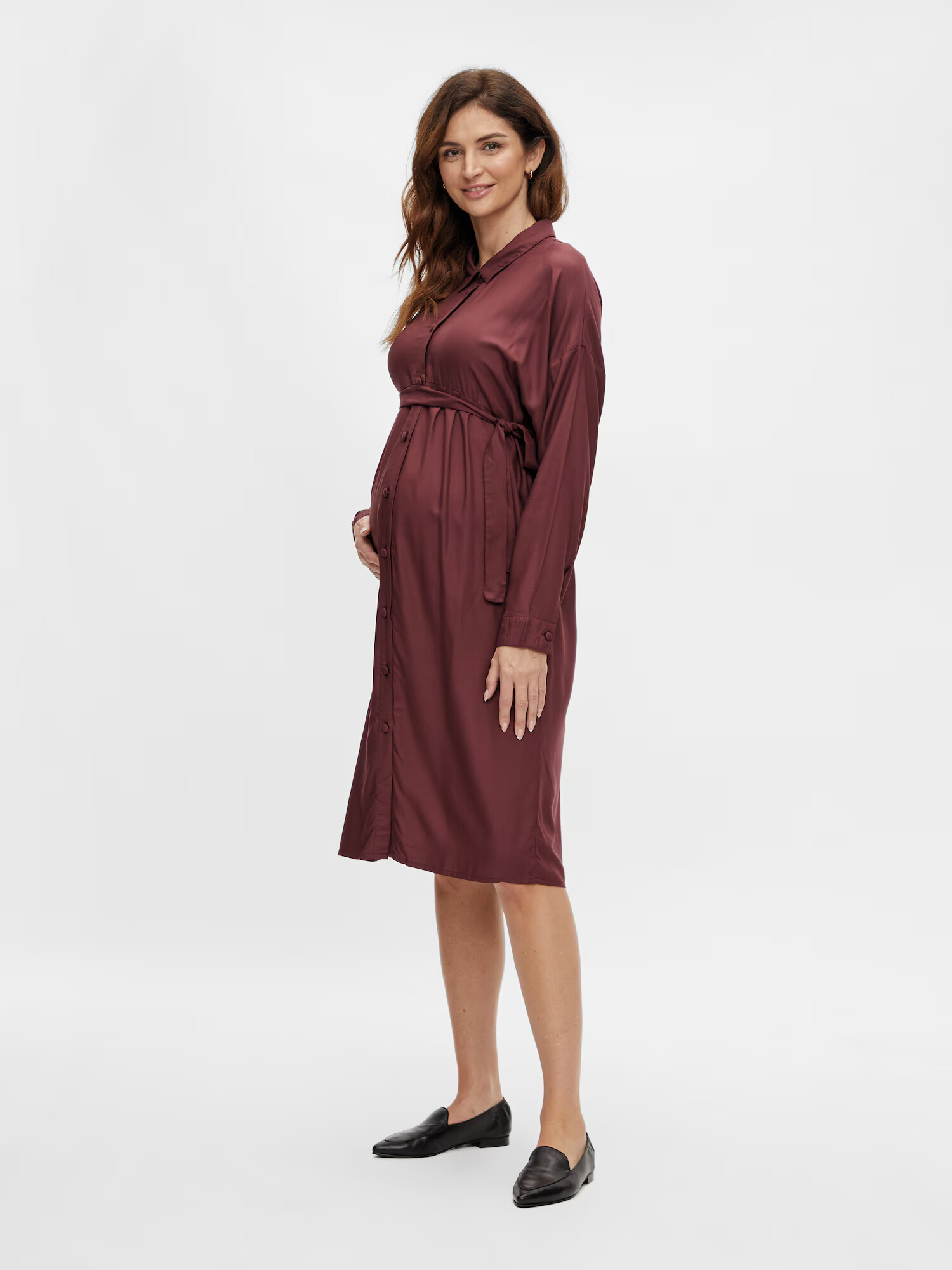 MAMALICIOUS Rochie tip bluză roșu bordeaux / roşu închis - Pled.ro